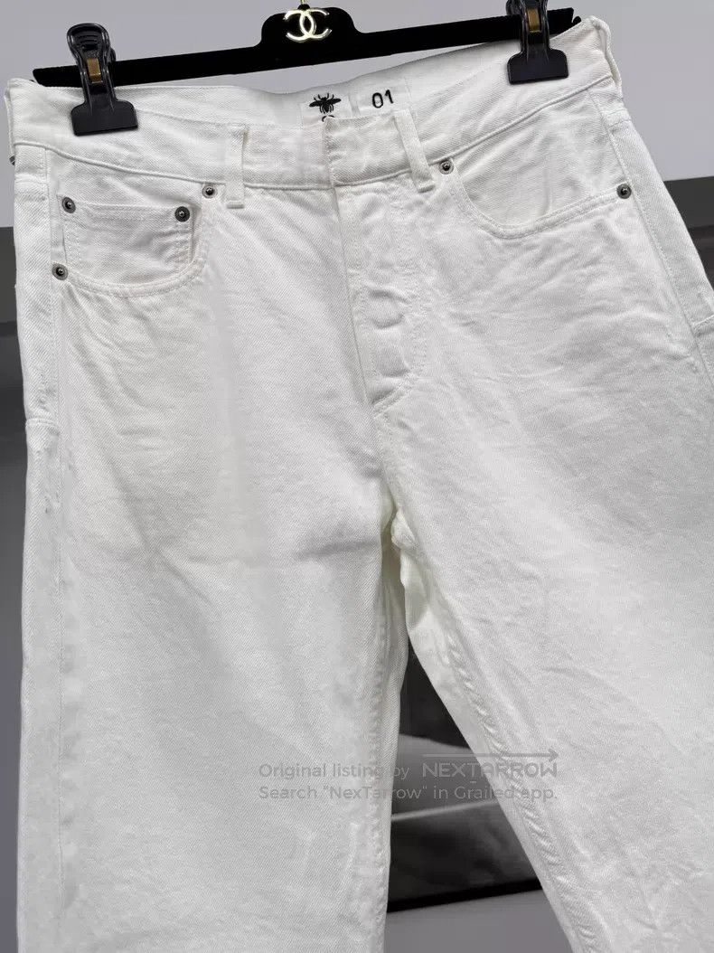 Dior Dior White denim trousers Size 42" / US 20 - 2 Thumbnail