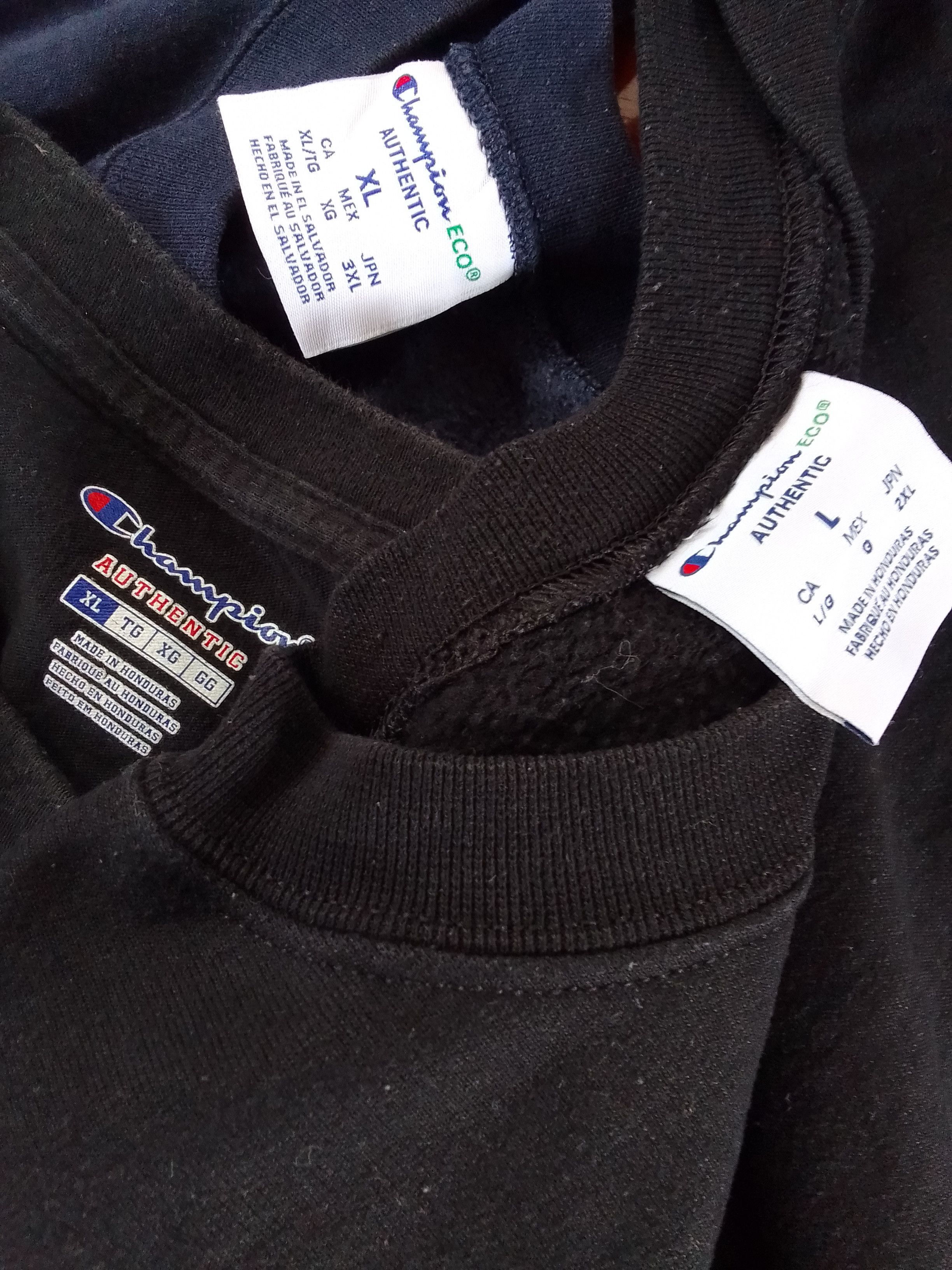 Champion Champion Eco Black Navy Blue Sweatshirt LS Black Shirt