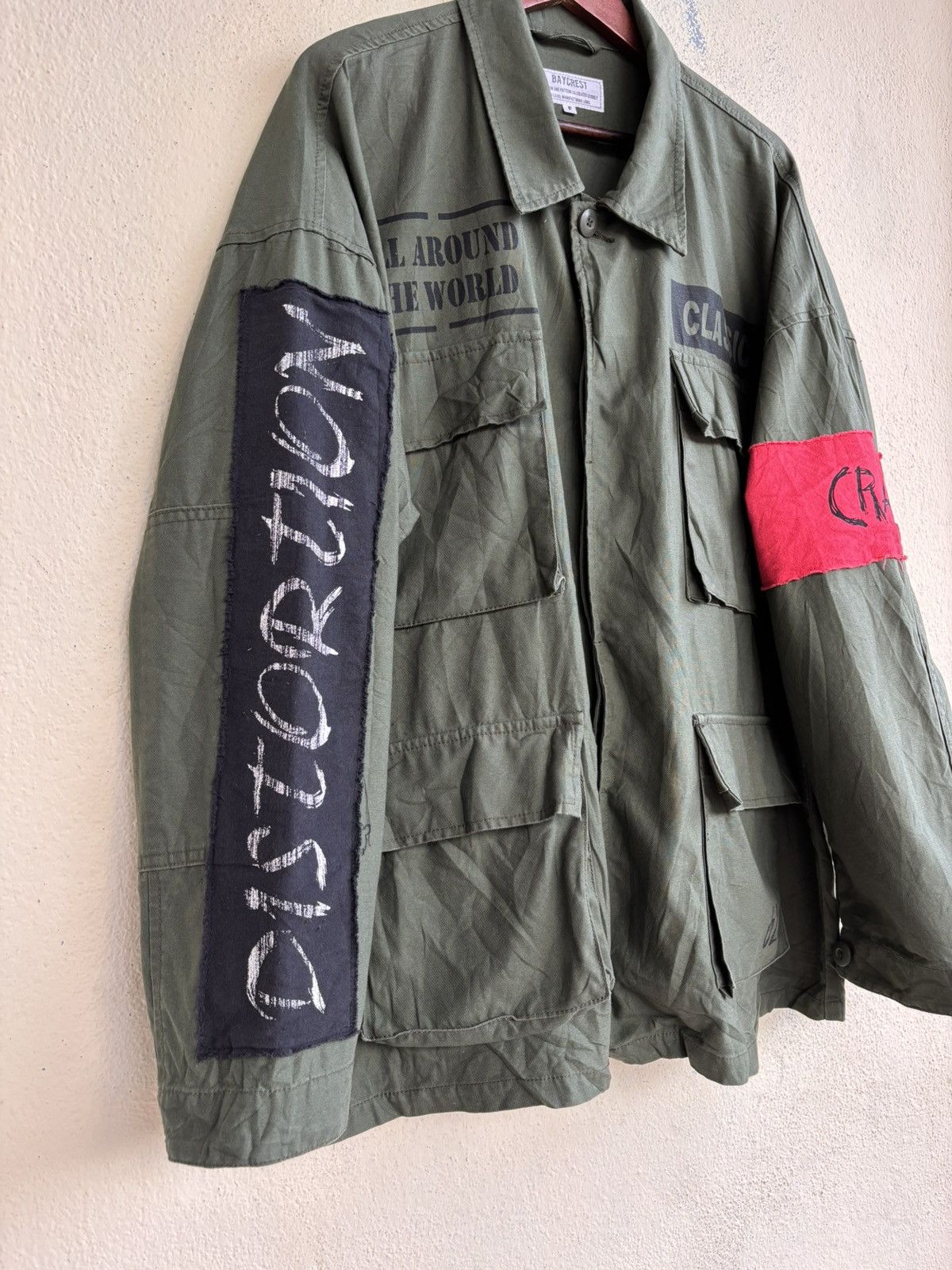 Japanese Brand Baycrest Crazy Distortion Army Styled Shirt Size US XL / EU 56 / 4 - 6 Thumbnail