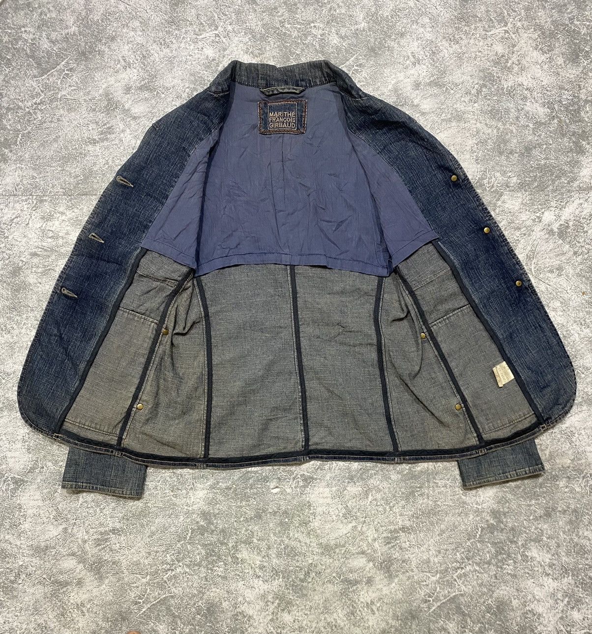 Marithe + Francois Girbaud Marithe Francois Girbaud Vintage Blazer Denim Size S / US 4 / IT 40 - 3 Thumbnail