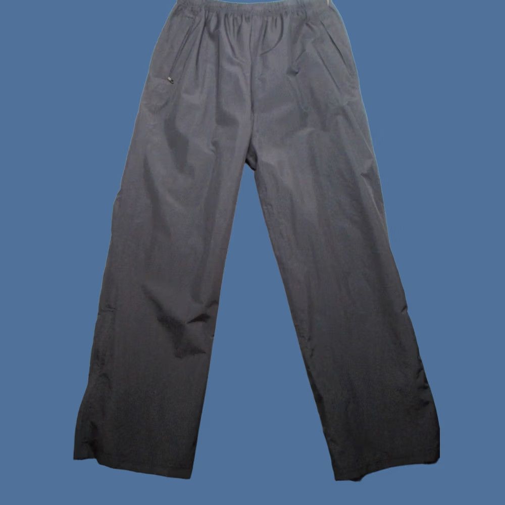 Vintage REI Rain Pants Men's Large Black High Rise Ankle Zip Draw Cord Size US 33 - 1 Thumbnail