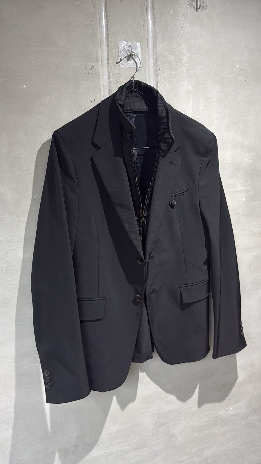Designer × Prada Prada Single Breasted Double Lined Nylon Suit Blazer Size 44R - 2 Thumbnail