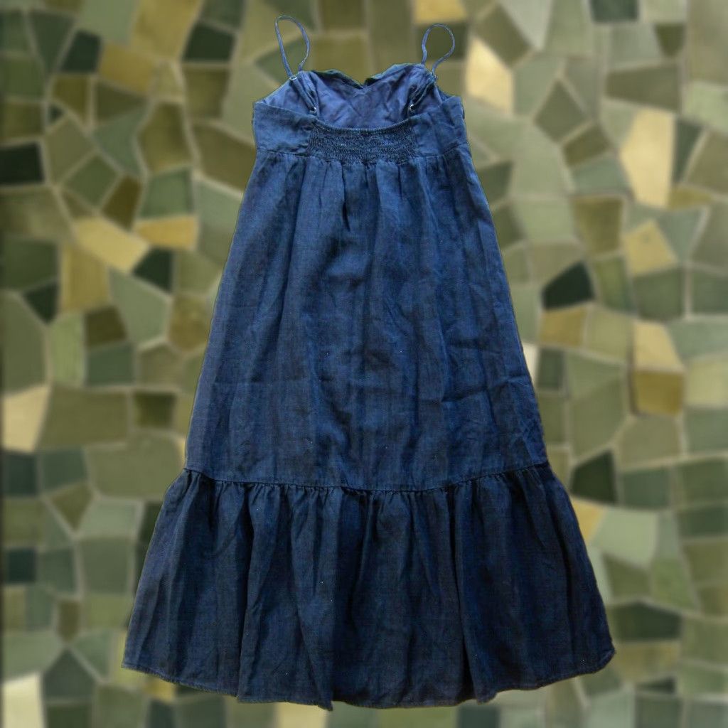 Banana Republic Banana Republic Dress 100% Rayon Blue Twist Spaghetti Strap Slip Midi Maxi Dress P4 Size S / US 4 / IT 40 - 1 Thumbnail
