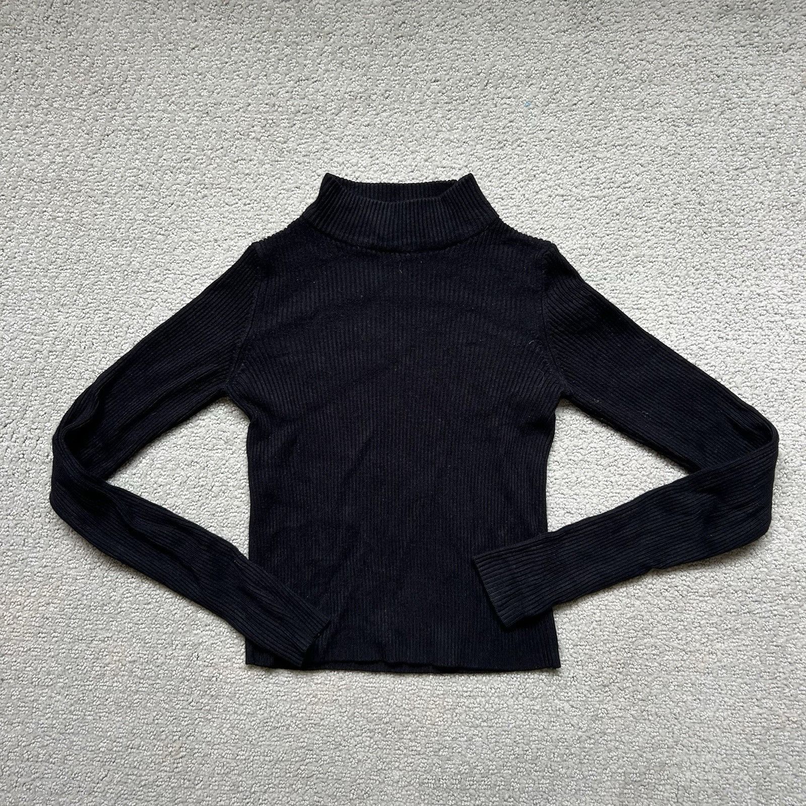 Pull & Bear Pull&Bear Womens Top Black Mock Neck Turtleneck Sweater Jump Size XS / US 0-2 / IT 36-38 - 1 Thumbnail