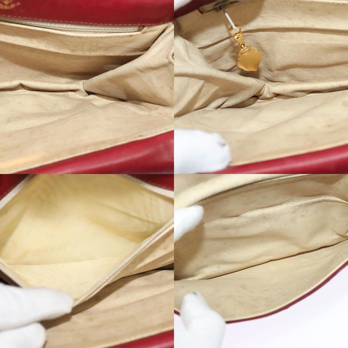 Gucci GUCCI Shoulder Bag Suede Vintage Red Gold Size ONE SIZE - 12 Thumbnail