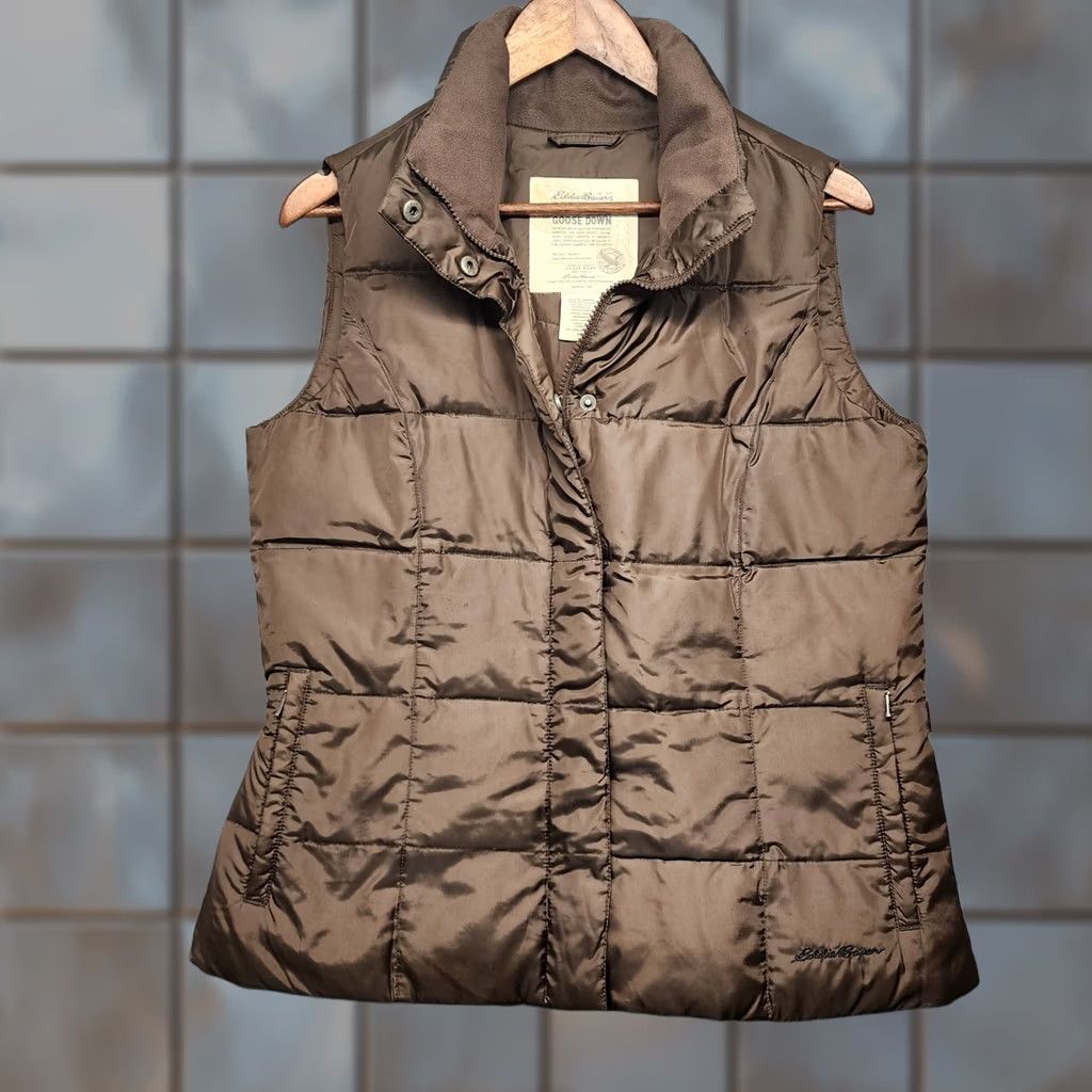 Eddie Bauer Eddie Bauer Vest Mens M Brown Goose Down Zip Outdoor Gorpcore Puffer Jacket Utility Snap Size US M / EU 48-50 / 2 - 1 Thumbnail