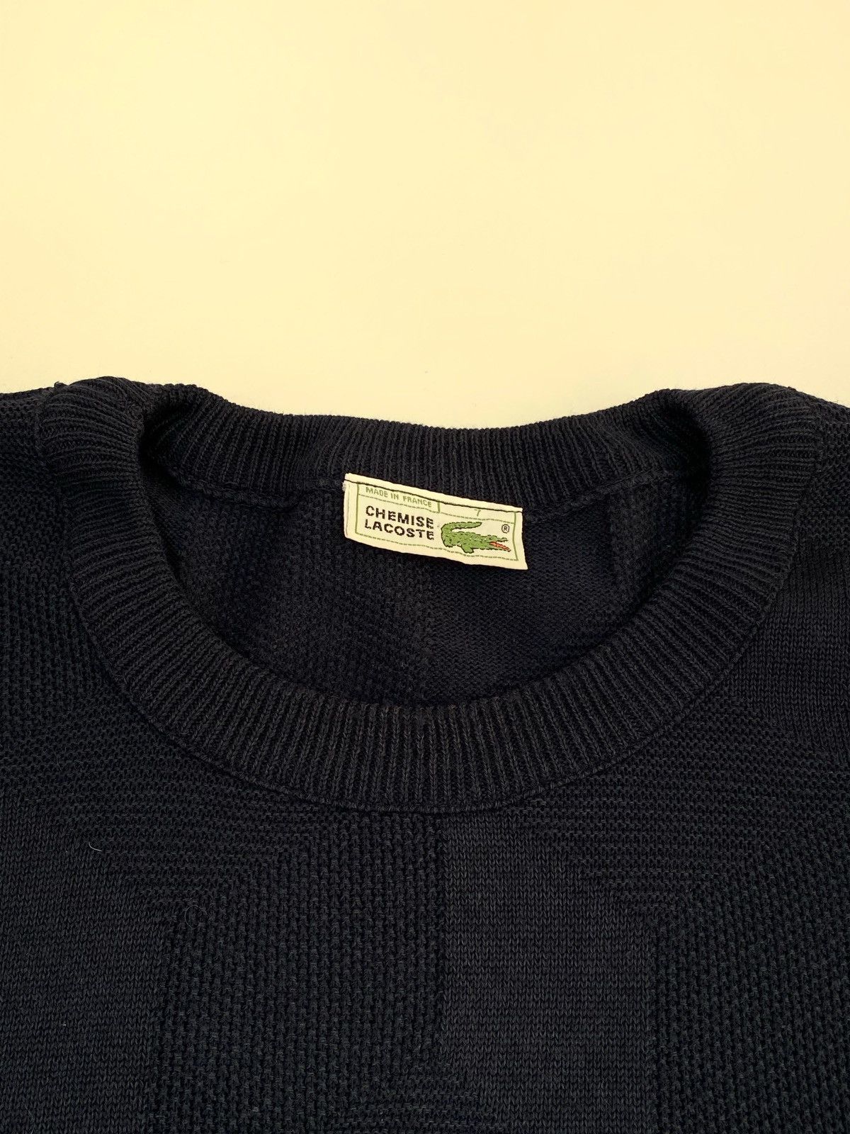 Lacoste × Vintage 1990’s Vintage Lacoste Chemise Cube Abstract Sweater Size US XXL / EU 58 / 5 - 6 Thumbnail
