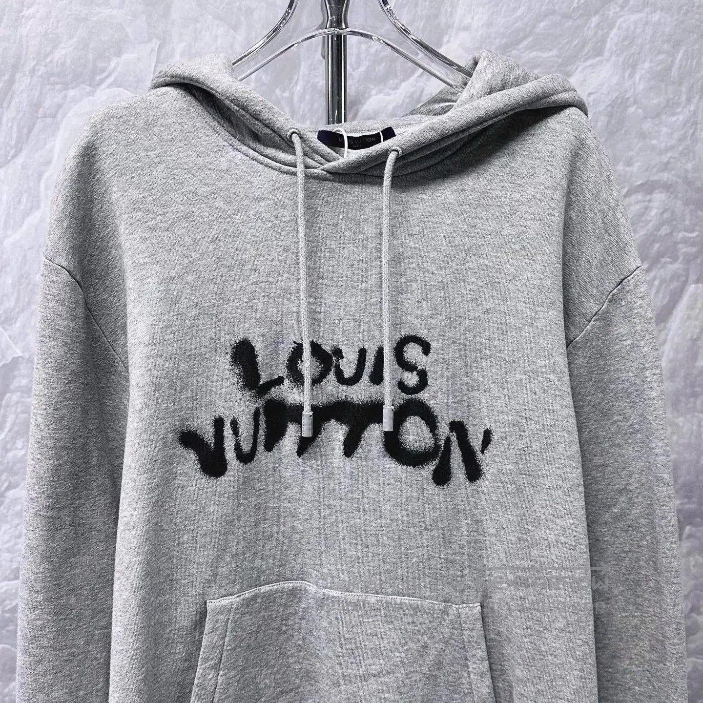 Louis Vuitton gray neon hoodie with Louis Vuitton logo. Size US L / EU 52-54 / 3 - 2 Thumbnail