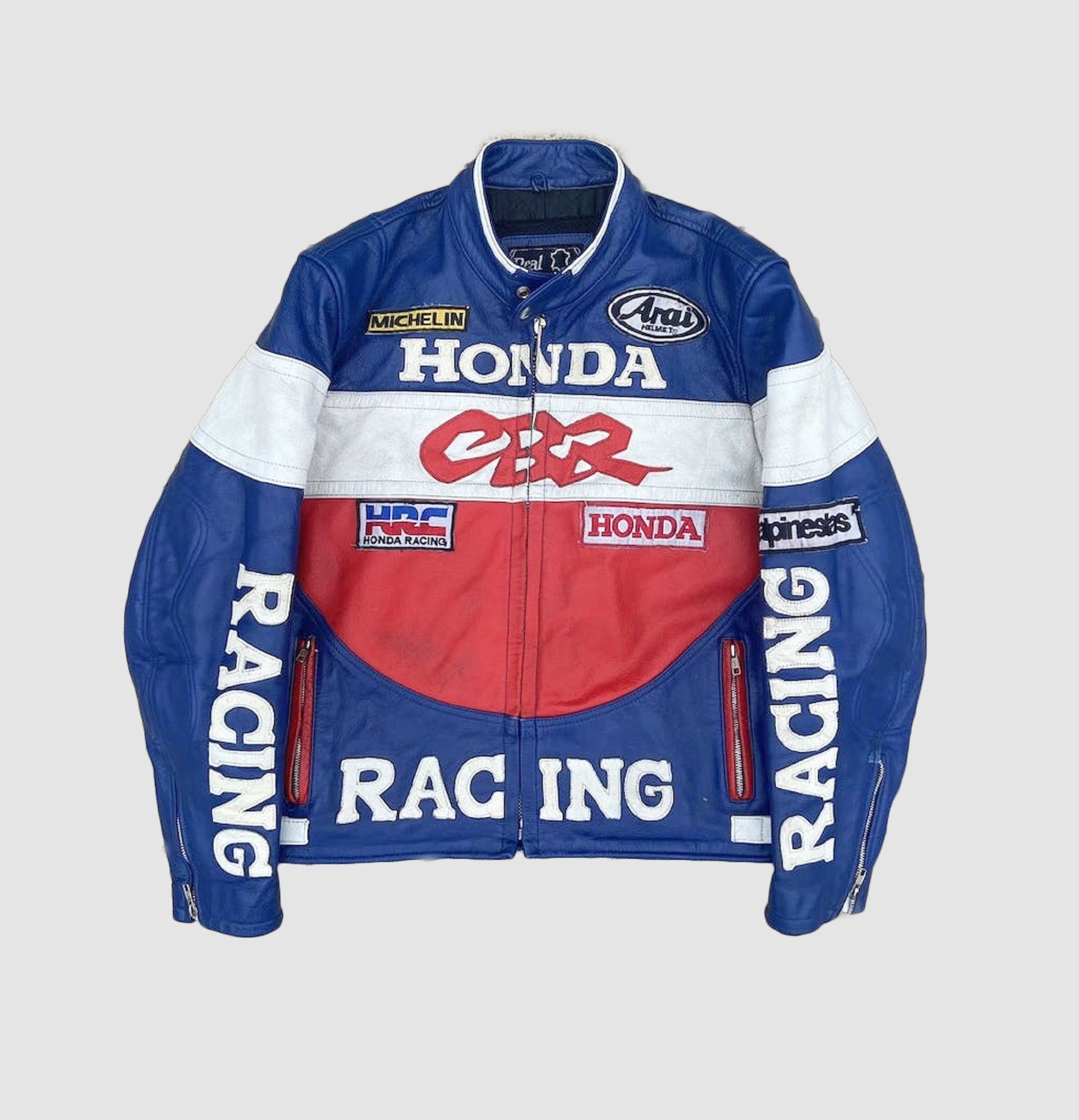 Honda 🔥 Honda CBR Leather Moto Racing Jacket Size US XL / EU 56 / 4 - 1 Thumbnail