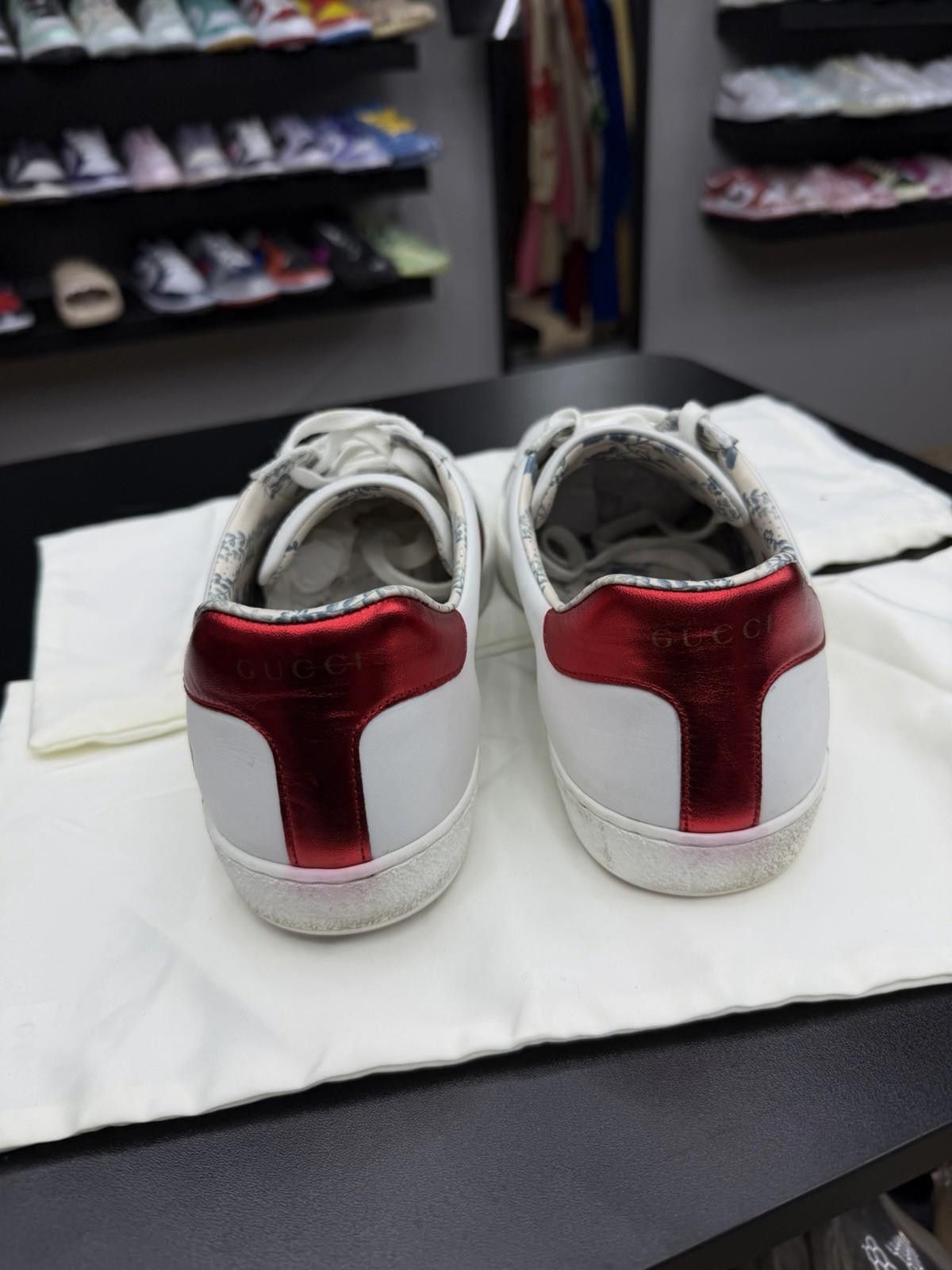 Gucci Gucci Ace Sneakers Men White Logo Leather Low Top 11G/11.5US Size US 11.5 / EU 44-45 - 7 Thumbnail