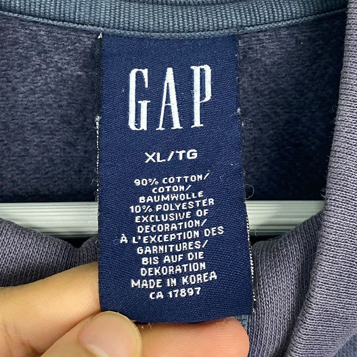 Other Vintage GAP Half Zipper Gray Pullover Jumper Size XL Size US XL / EU 56 / 4 - 7 Thumbnail