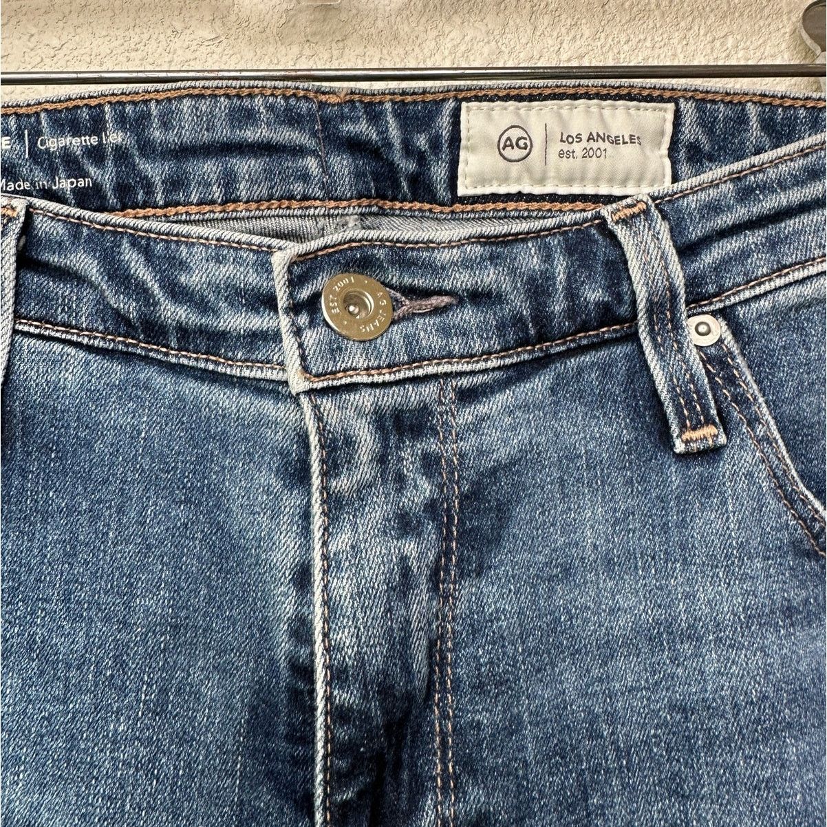 AG Adriano Goldschmied AG Prima ankle cigarette jeans medium wash 31 Japanese denim Size 31" - 6 Thumbnail