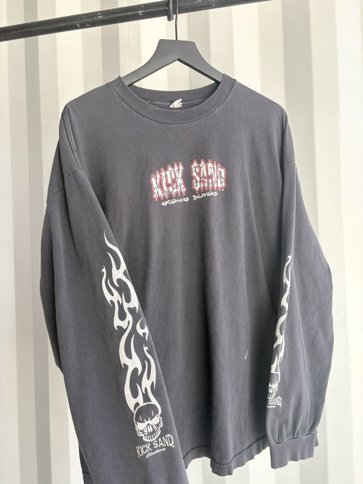 Vintage Vintage Kick Sand Motherfucker Shirt Distressed Faded Grunge Size US XXL / EU 58 / 5 - 4 Thumbnail