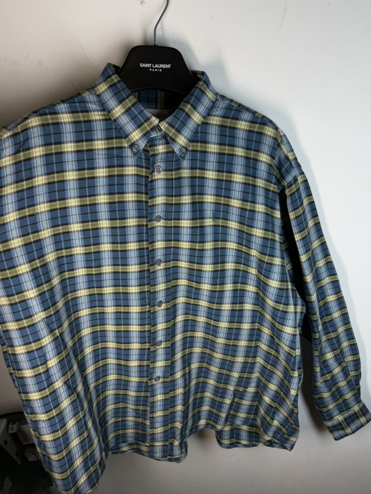 Yves Saint Laurent YSL Shirt Check Plaid Flannel Vintage Yves Saint Laurent Size US XL / EU 56 / 4 - 16 Thumbnail