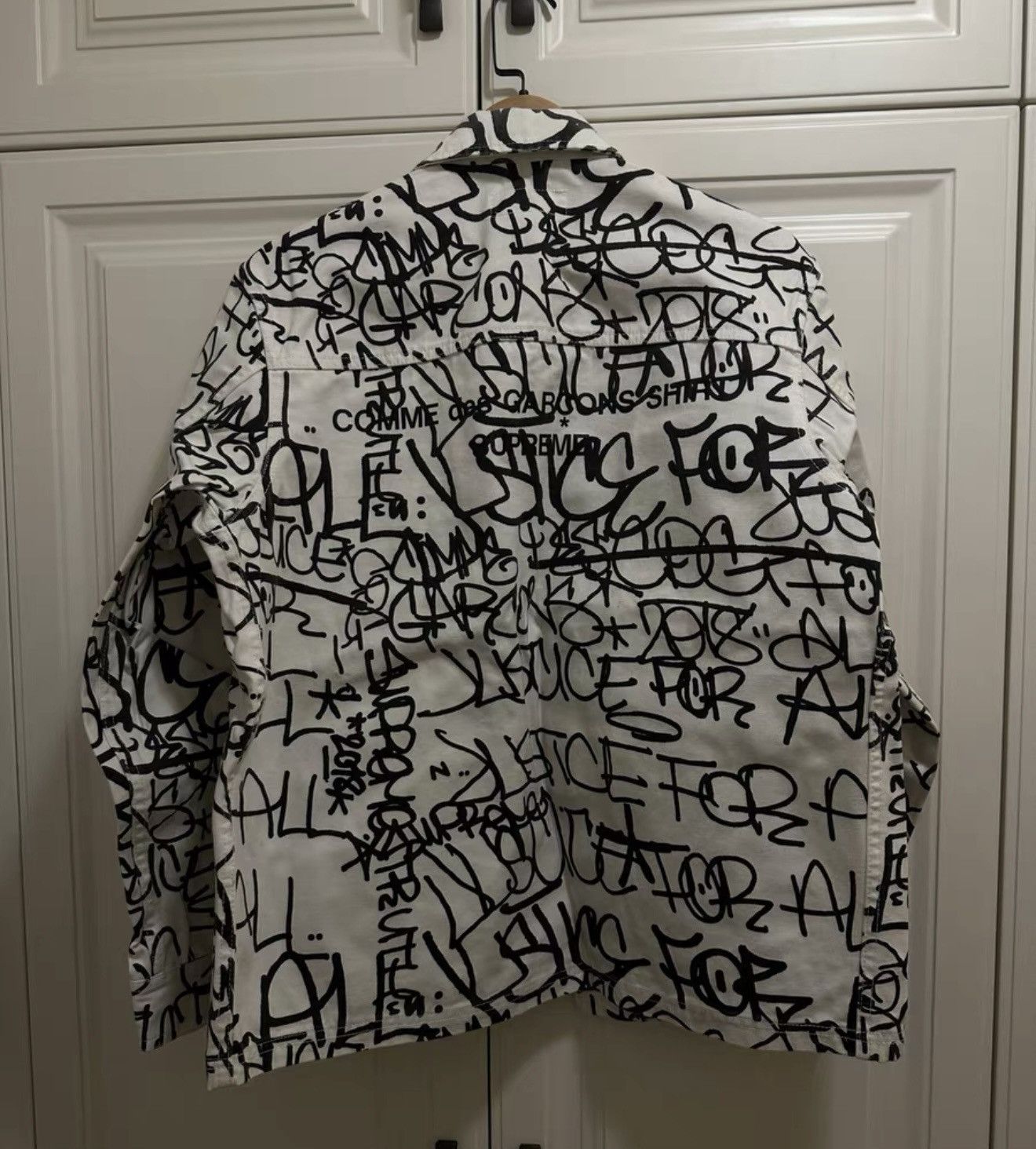 Supreme Supreme comme cdg shirt printed canvas chore coat jacket Size US M / EU 48-50 / 2 - 2 Thumbnail