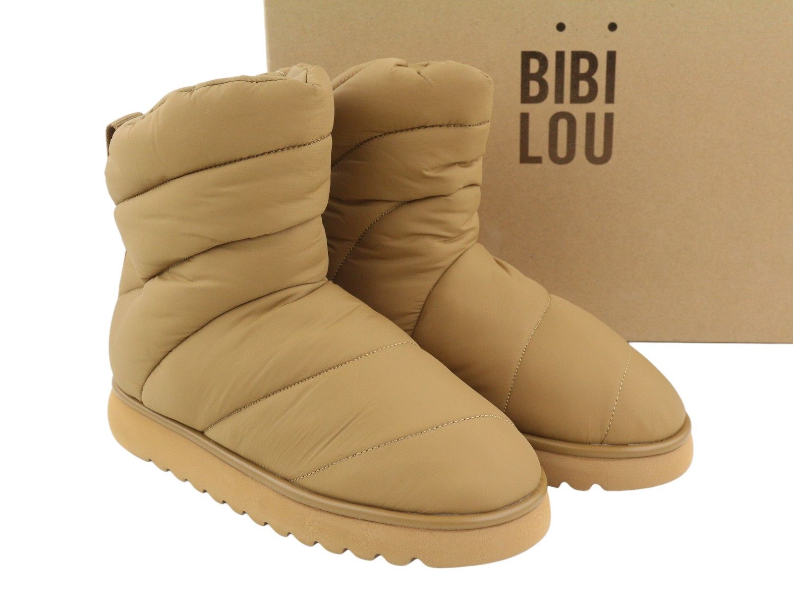 Other BIBI LOU EU36 Camel Brown Padded Quilted Ankle 87553 Size US 5 / IT 35 - 1 Thumbnail