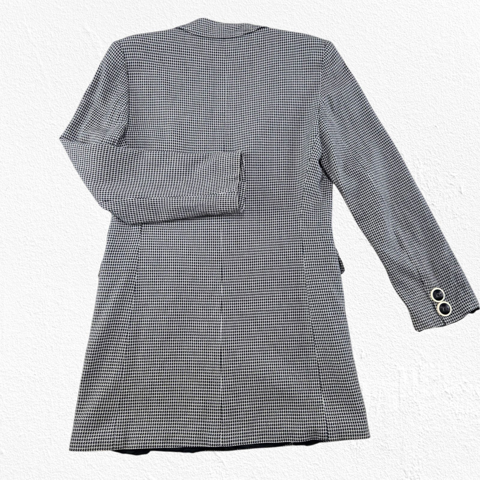 Vintage Vintage Mariella Burani Houndstooth Longline Blazer Size 4 Size S / US 4 / IT 40 - 11 Thumbnail