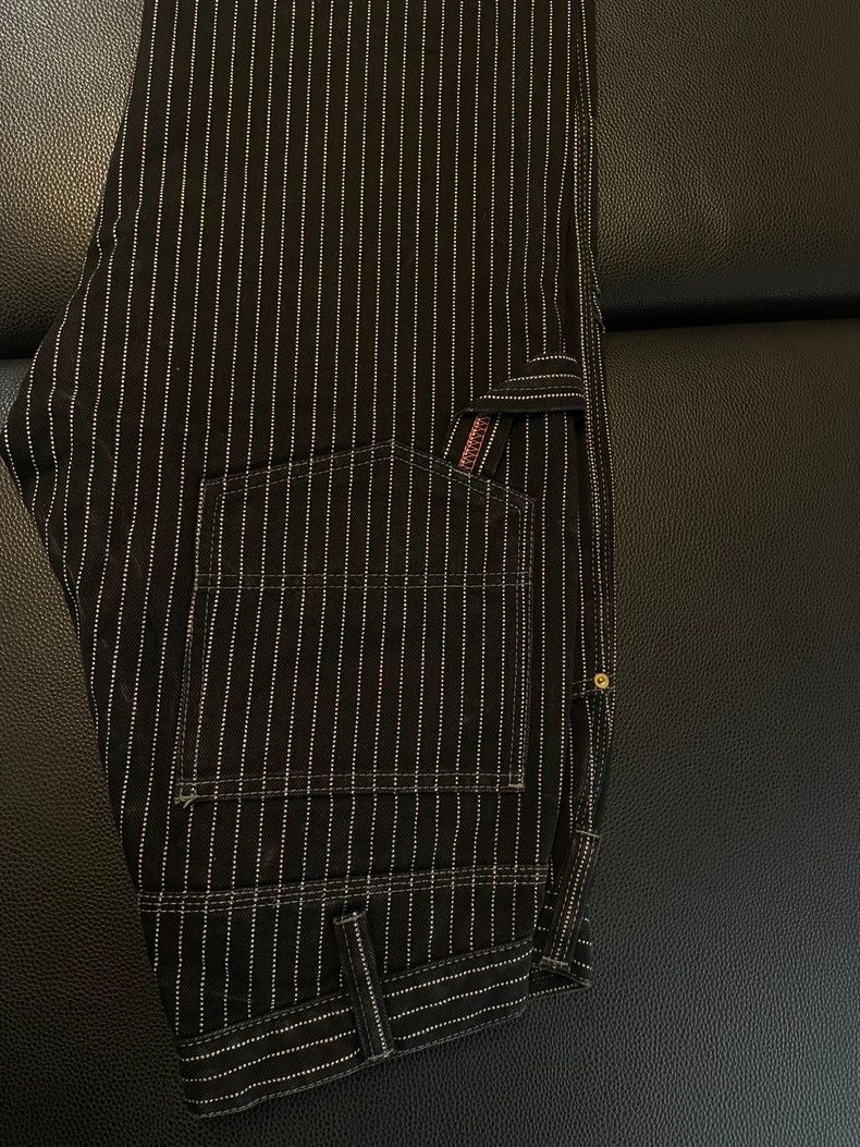 Iron Heart Iron heart Striped denim overalls dyed black 31 2501-Nextar Size US 31 - 3 Thumbnail