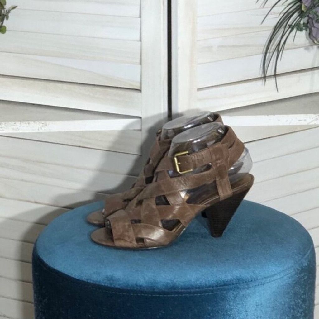 Nine West Nine West Gladiator Sandals Leather Buckle Closure Brown 7M Size US 7 / IT 37 - 10 Thumbnail