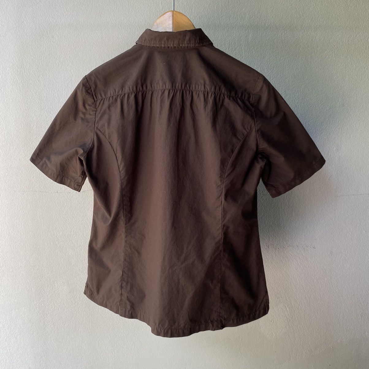 Sunao Kuwahara I.S. Sunao Kuwahara Brown Short Sleeve Button-Up Shirt Size M / US 6-8 / IT 42-44 - 2 Thumbnail