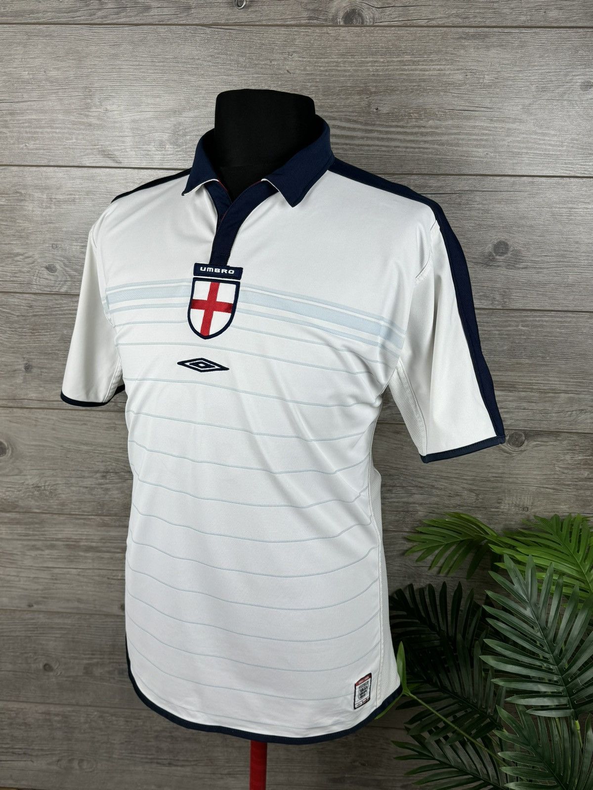 Umbro × Vintage UMBRO ENGLAND 🏴󠁧󠁢󠁥󠁮󠁧󠁿 Double-sided football T-shirt Kellow 69 Size US L / EU 52-54 / 3 - 2 Thumbnail
