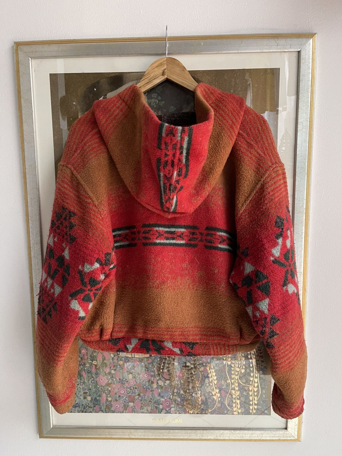 Vintage Vintage Aztec Hooded Jacket Size L / US 10 / IT 46 - 2 Thumbnail