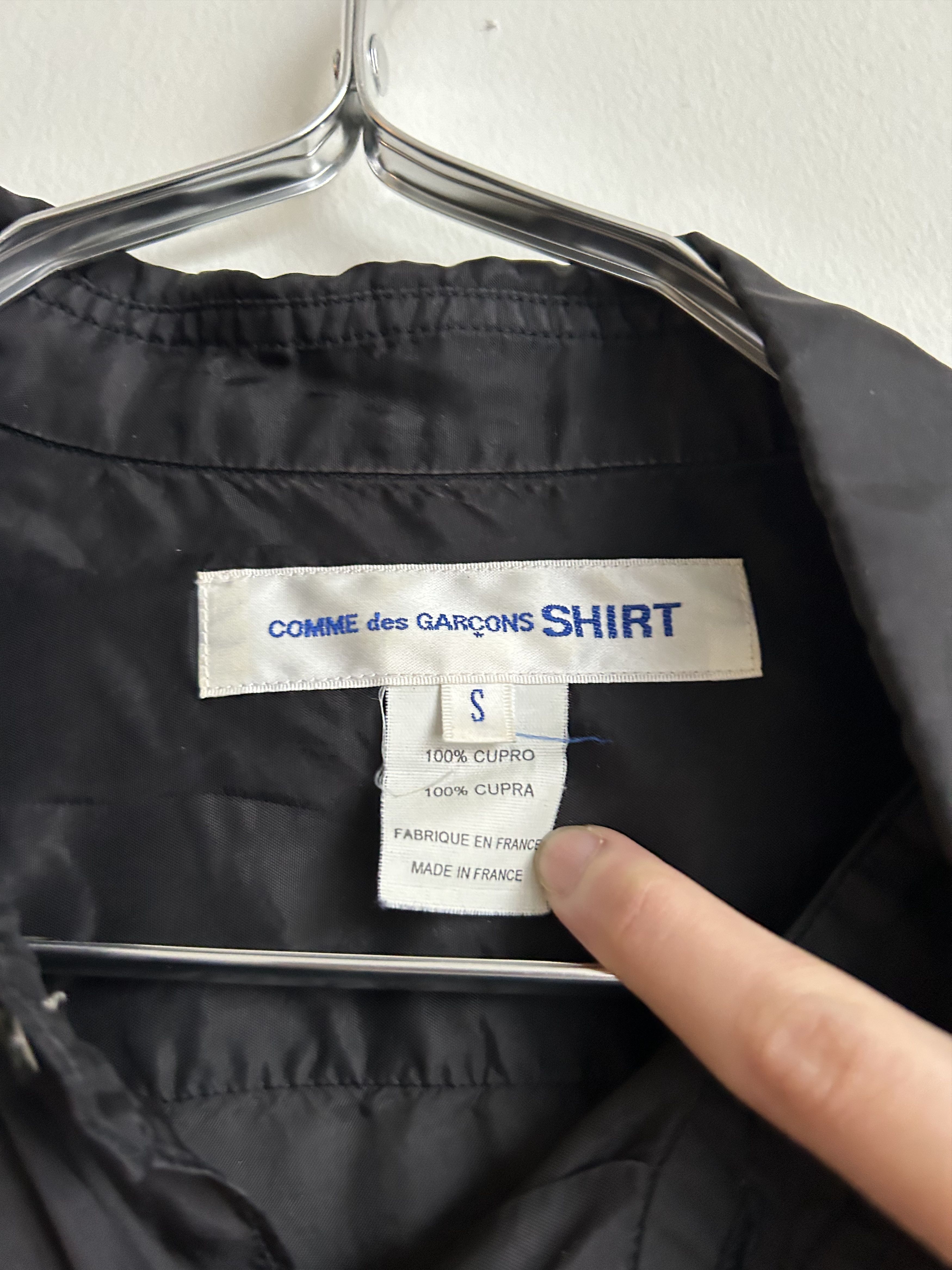 Comme des Garcons SHIRT Black Cupro Taffeta Forever Shirt Size US S / EU 44-46 / 1 - 5 Thumbnail
