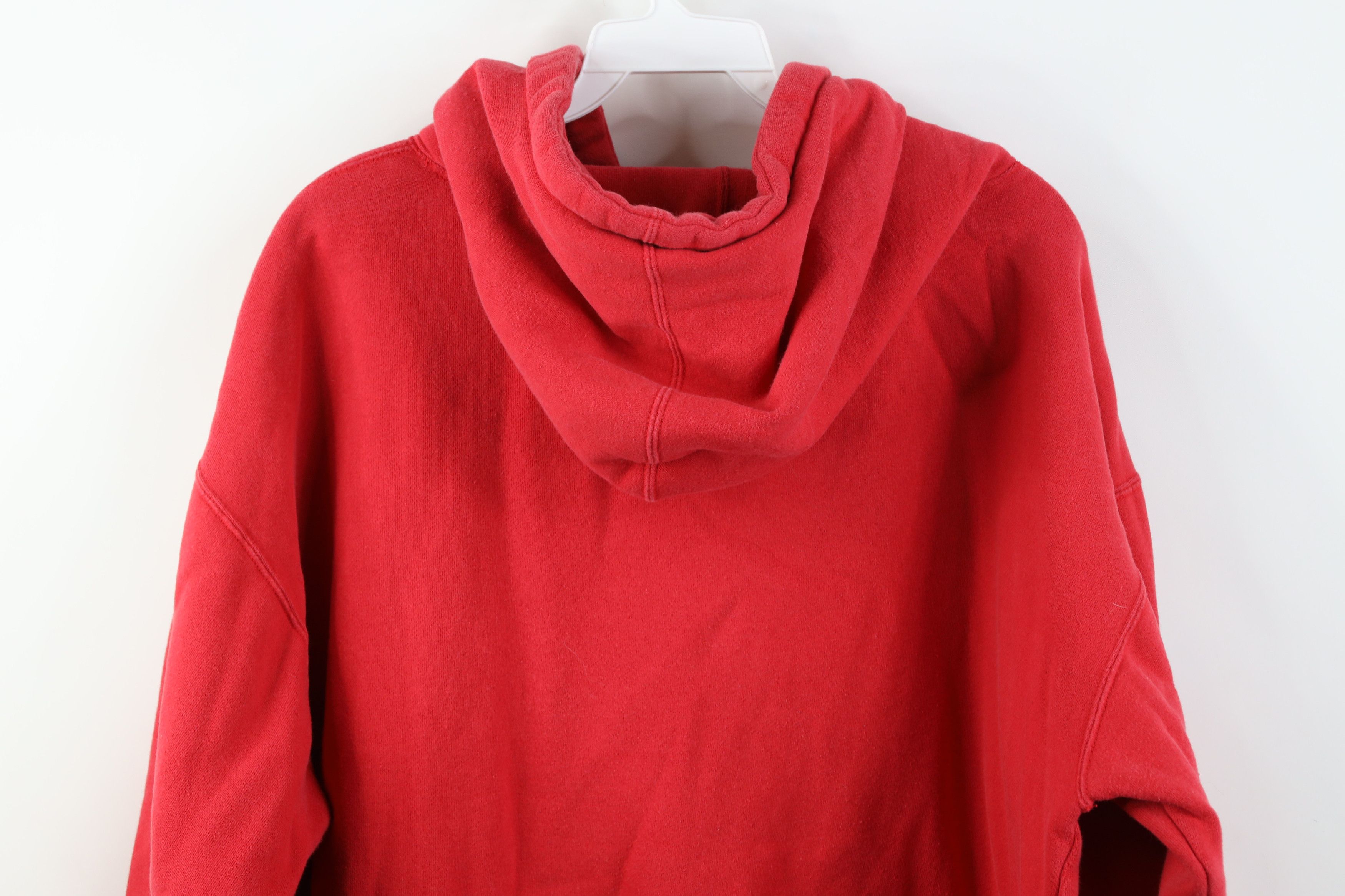 Reebok Vintage 90s Y2K Reebok Heavyweight Hoodie Sweatshirt Red Size US L / EU 52-54 / 3 - 13 Thumbnail
