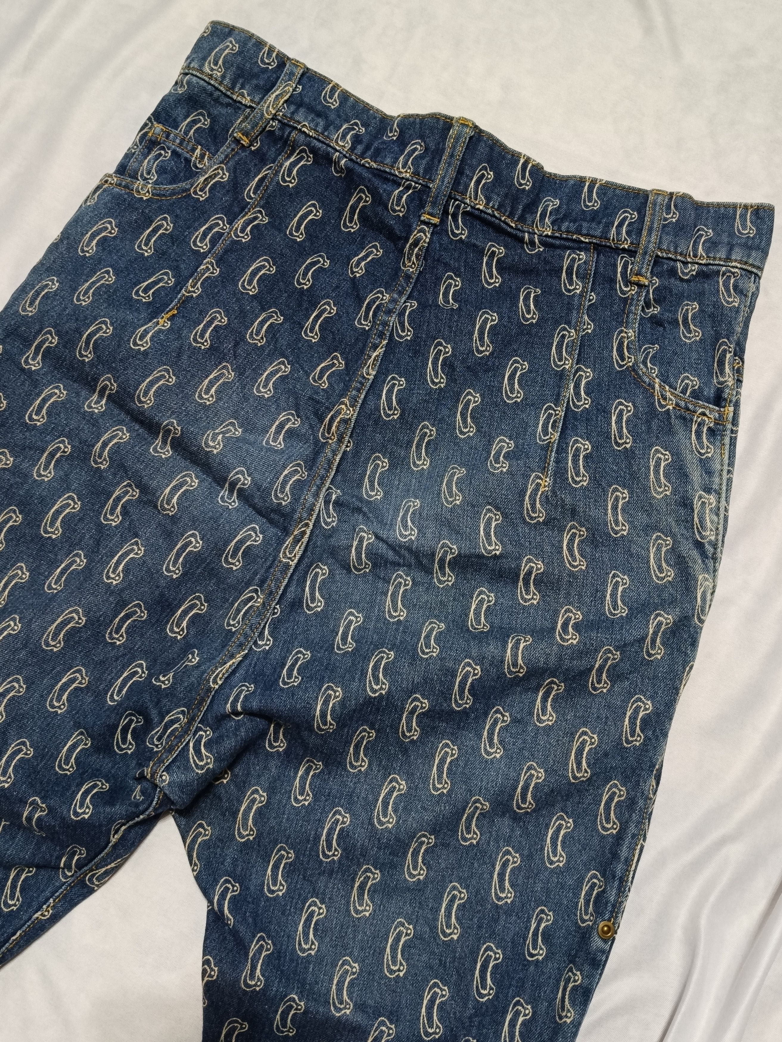 Issey Miyake Mercibeaucoup Denim Reverse Pants All-over Print Size 32" / US 10 / IT 46 - 8 Thumbnail