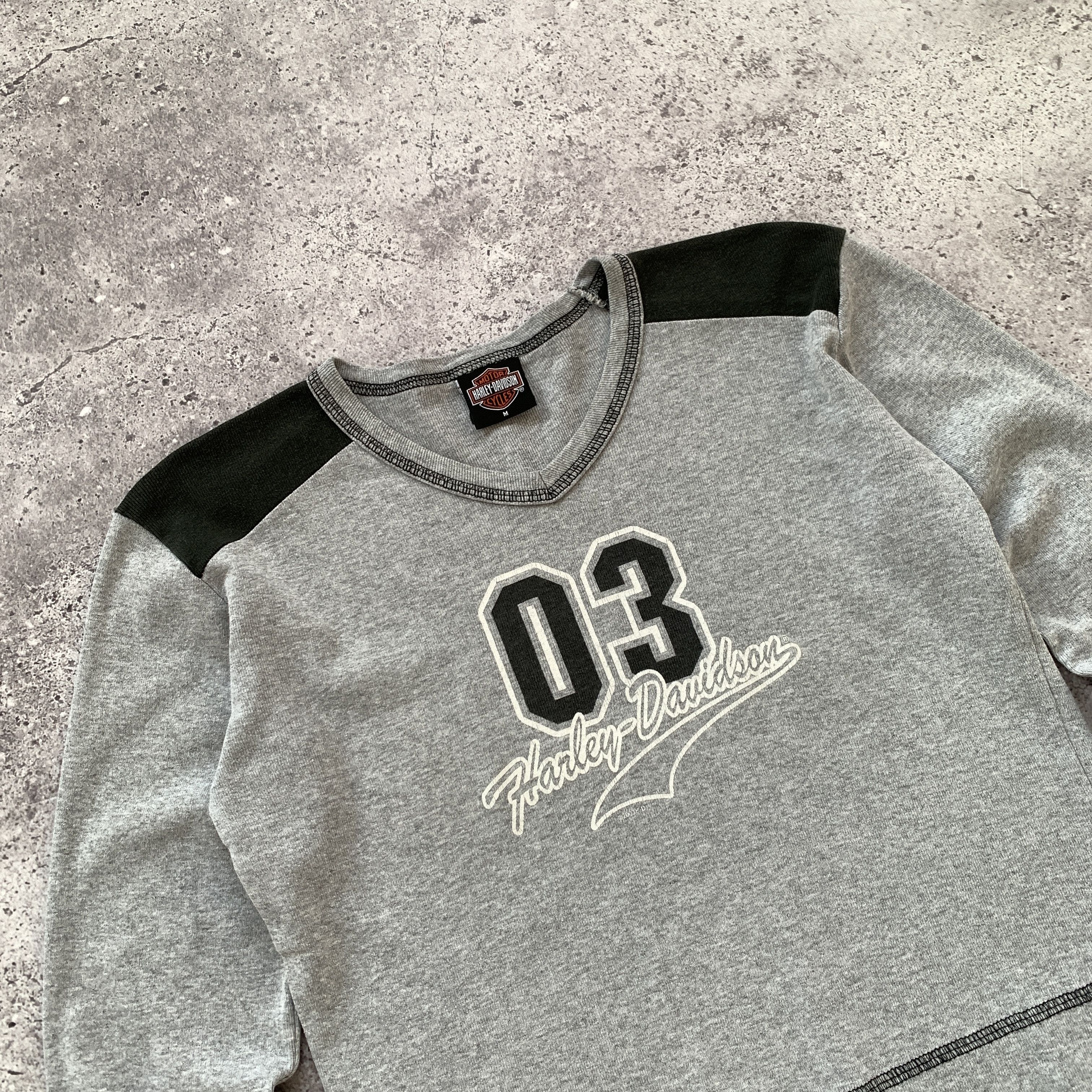 Harley Davidson Vintage Harley Davidson Grey Graphic Longsleeve Tee Shirt Size M / US 6-8 / IT 42-44 - 4 Thumbnail