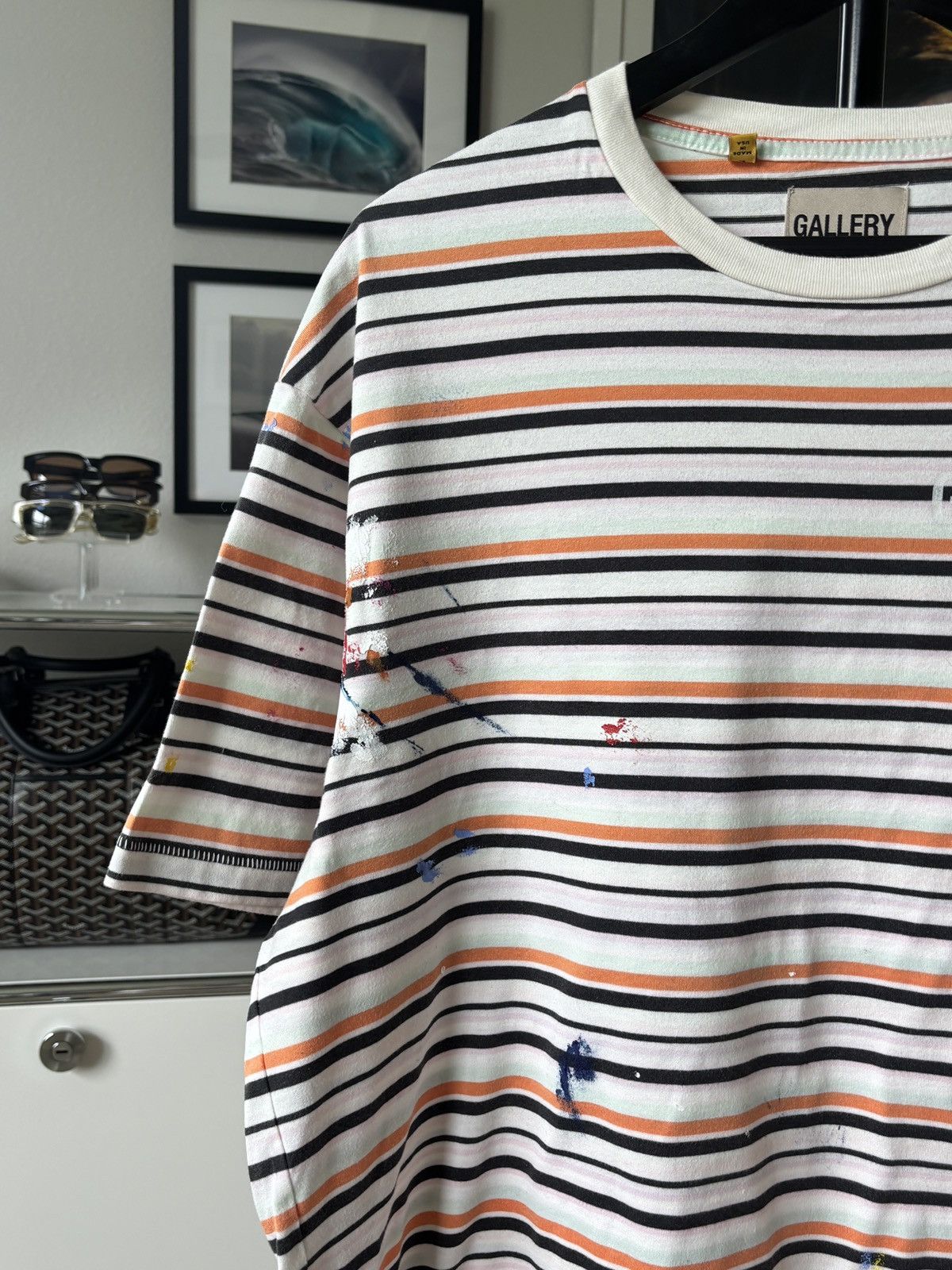 Gallery Dept. PAINTER STRIPED LOGO TEE Size US L / EU 52-54 / 3 - 3 Thumbnail