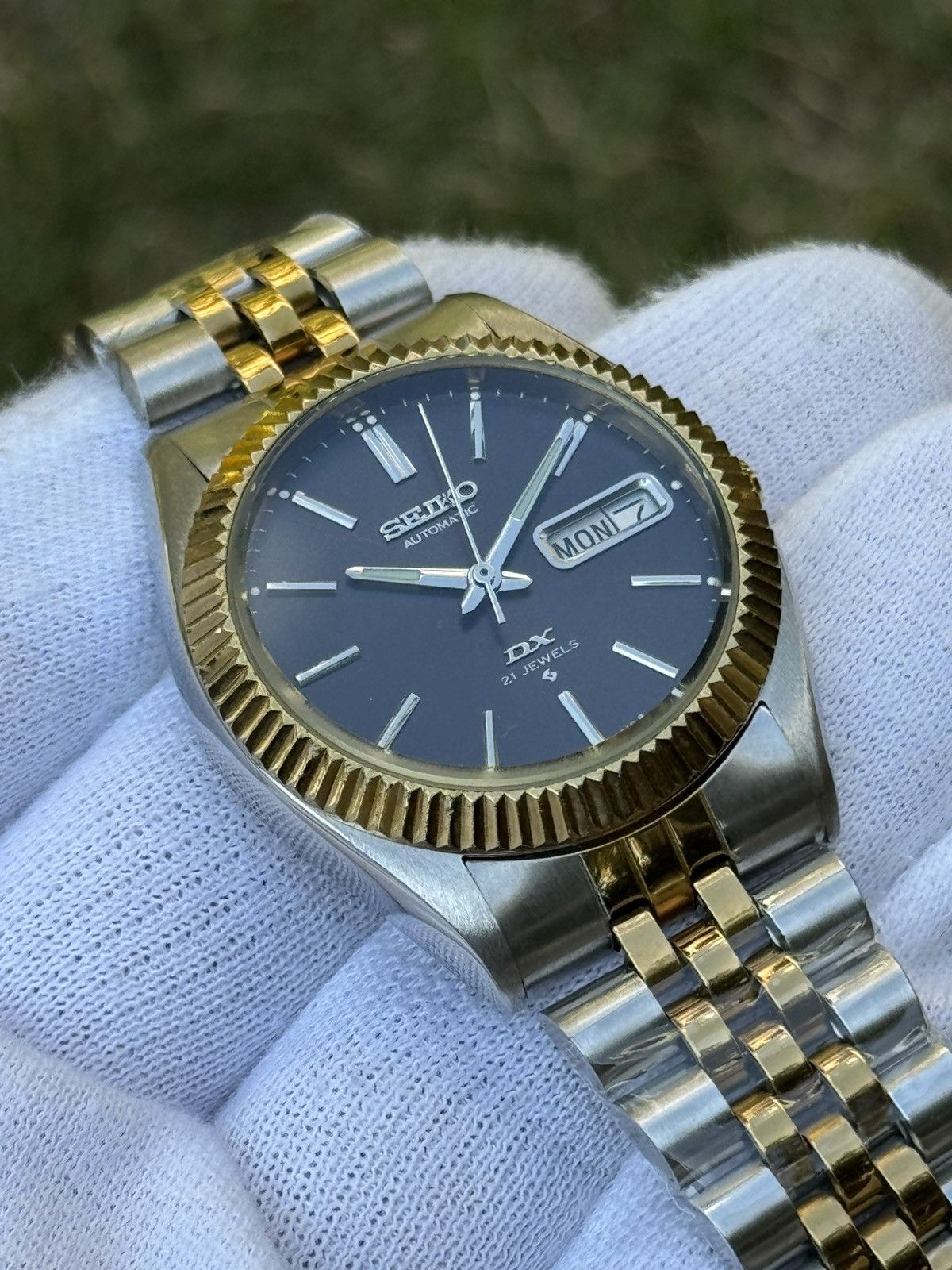 Seiko Seiko 5 DX Fluted Bezel Automatic 6309 Japanese mens Watch Size 36 - 11 Thumbnail
