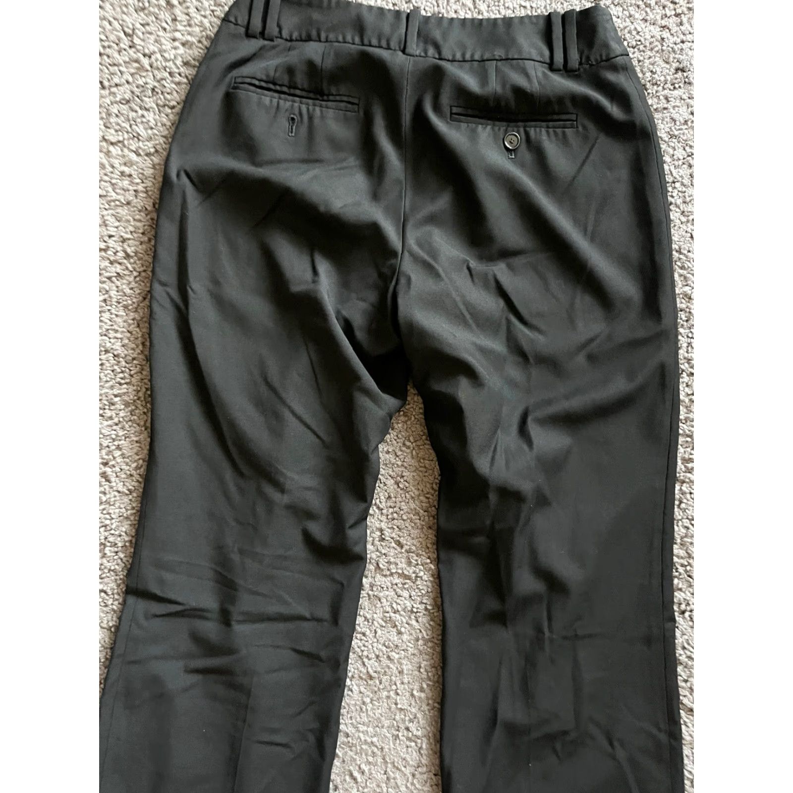 Ann Taylor Ann Taylor Loft Women's Dress Pants 4 Black Flat Front Julie Straight Leg Size 27" / US 4 / IT 40 - 4 Thumbnail