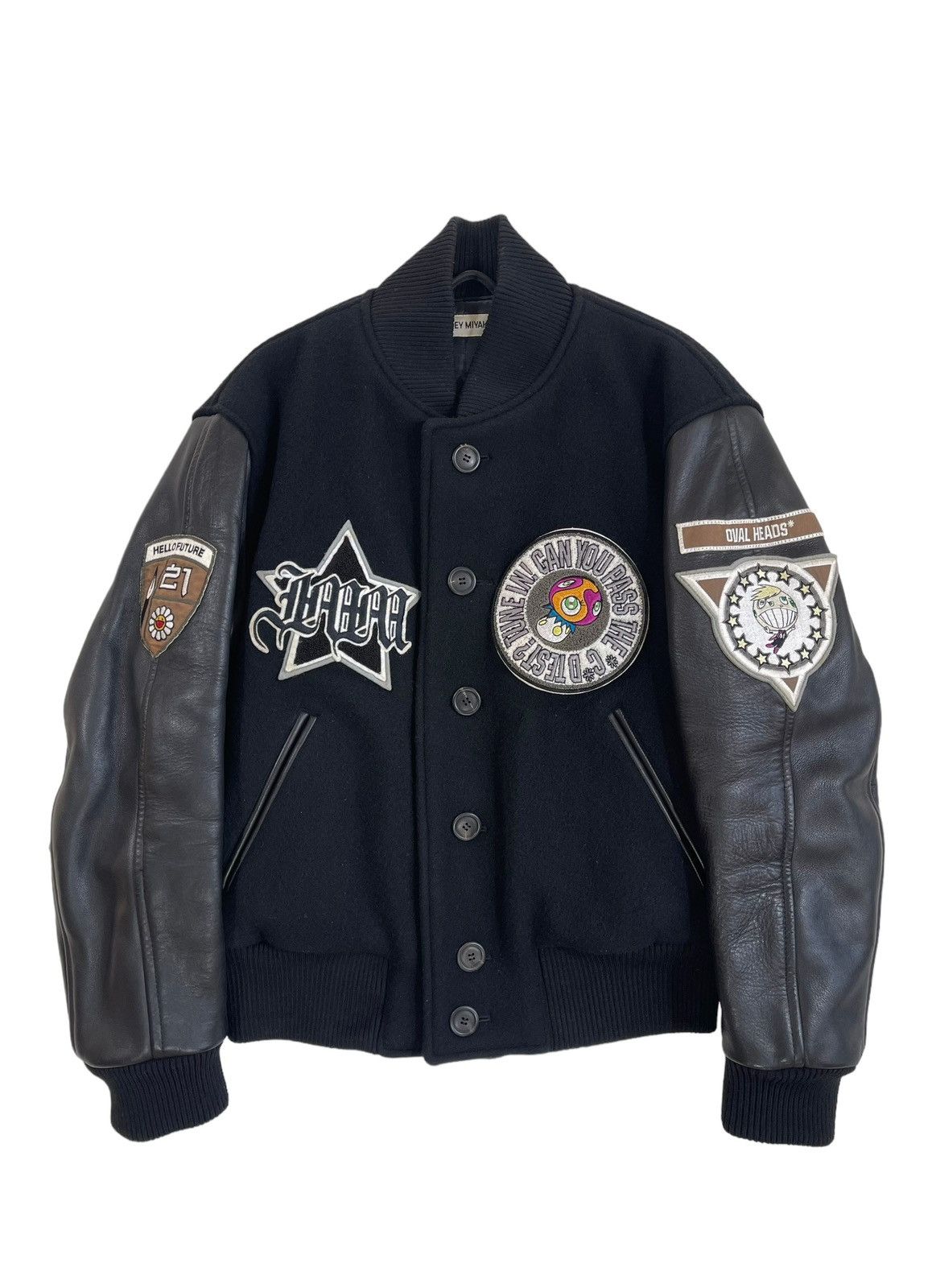Issey Miyake Men AW99 1-of-50 Murakami Patch Emblems Varsity Jacket Size US M / EU 48-50 / 2 - 2 Thumbnail