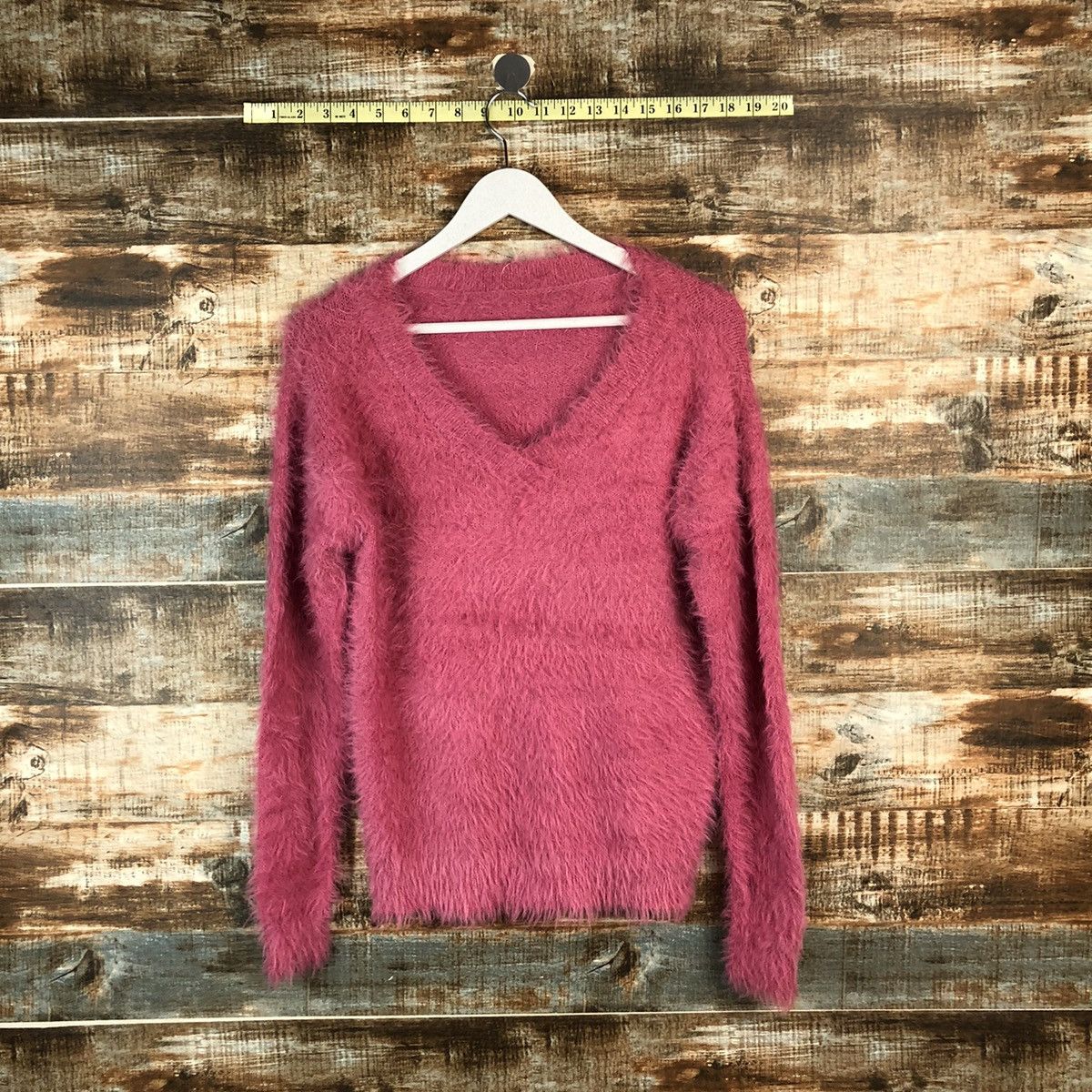 Vintage DLL Japanese Brand Pink Mohair fur shaggy Knitwear #C078 Size S / US 4 / IT 40 - 1 Thumbnail