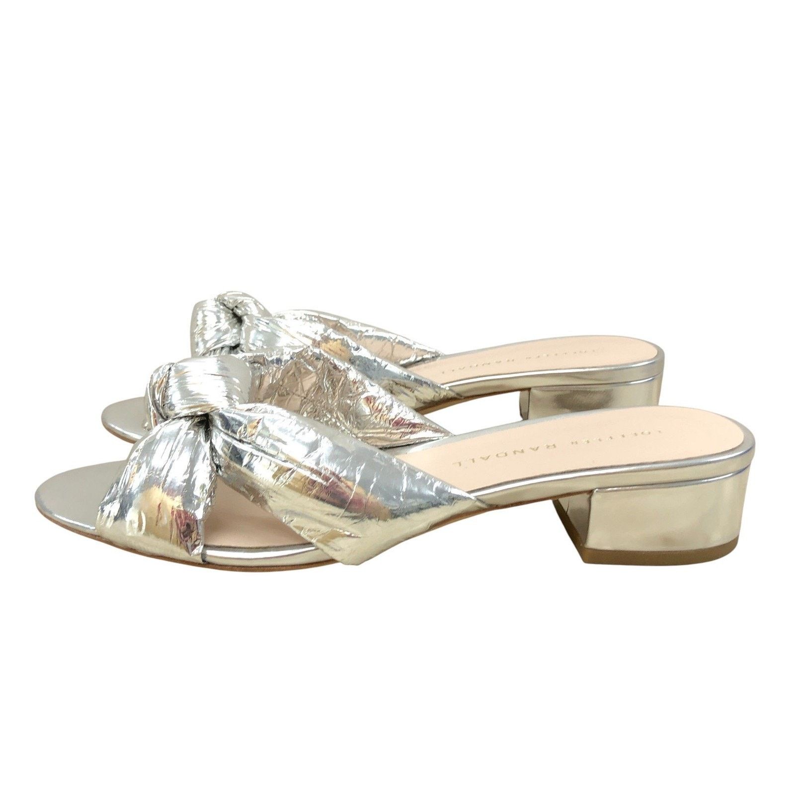 Loeffler Randall Loeffler Randall Sandals 5.5 B Metallic Silver Knot Slide Size US 5.5 / IT 35.5 - 5 Thumbnail