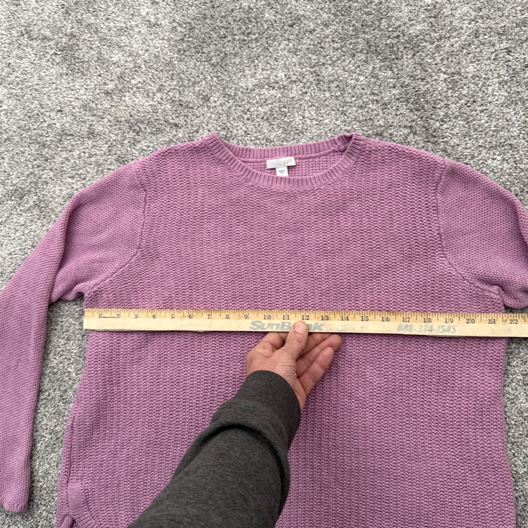 J. Jill J. Jill Sweater Women Large Knit Pullover Crew Neck Long Sleeve Casual Vacation Cottagecore Bohemian Beach Grandmacore Purple Fashion Knitwear Size L / US 10 / IT 46 - 3 Thumbnail