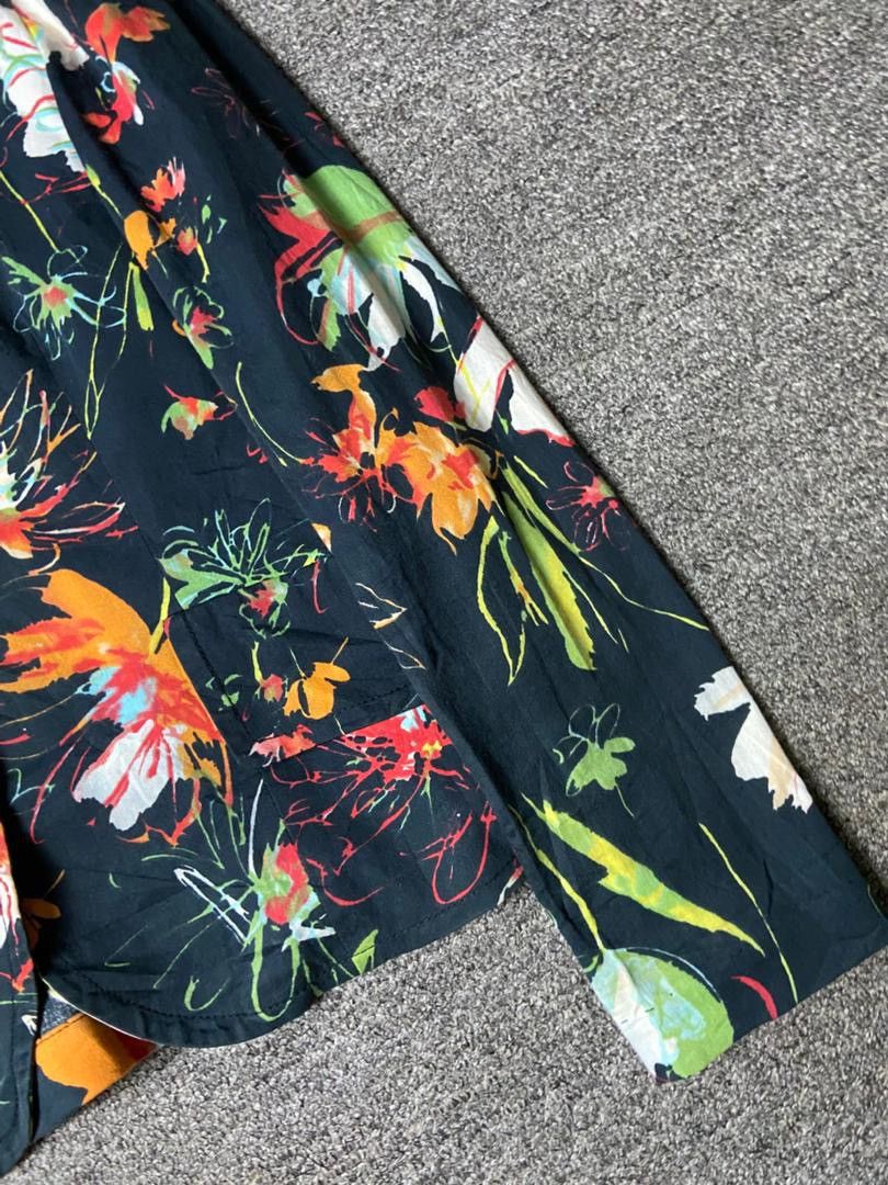 Japanese Brand SFIZIO Brand Floral Abstract Crop Jacket (179) Size XS / US 0-2 / IT 36-38 - 9 Thumbnail