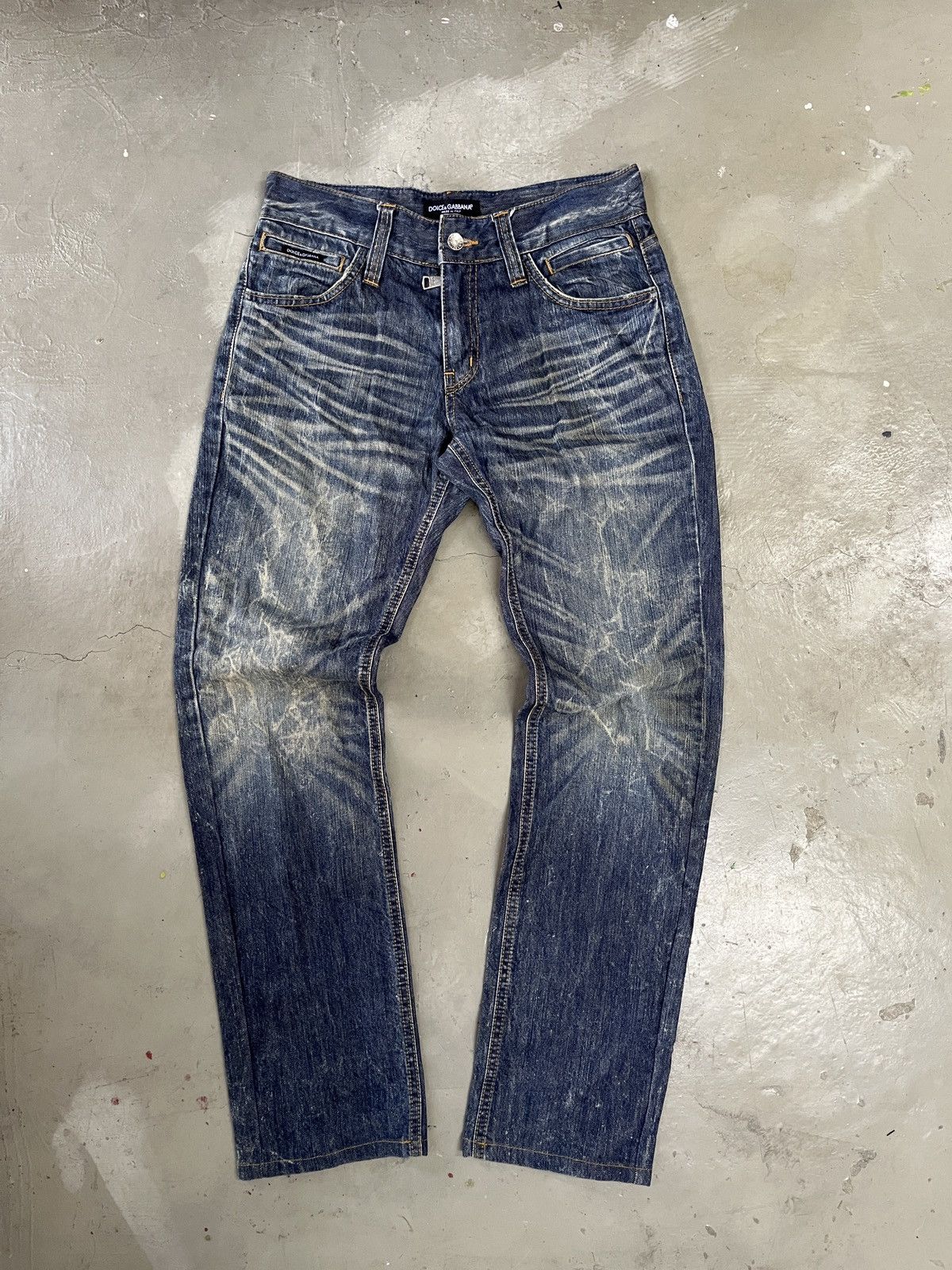 Dolce & Gabbana Dolce & Gabbana Whiskered Clawmark Washed Classic Denim Size US 30 / EU 46 - 1 Thumbnail