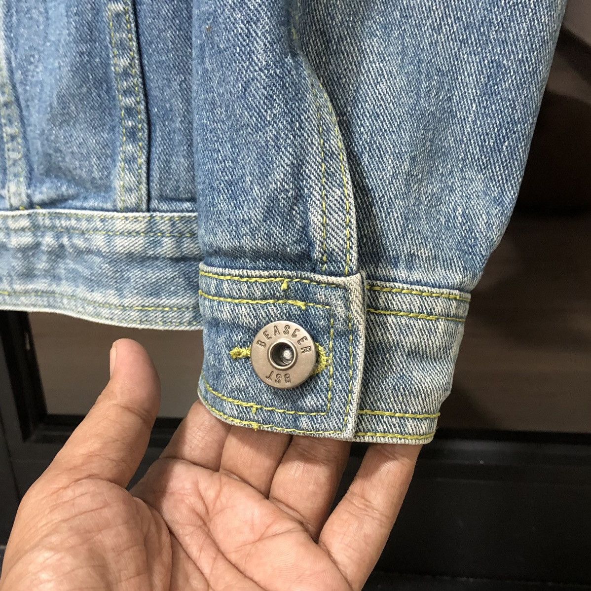 Japanese Brand BEASTER x Smiley Beige Denim Jacket Size US M / EU 48-50 / 2 - 9 Thumbnail