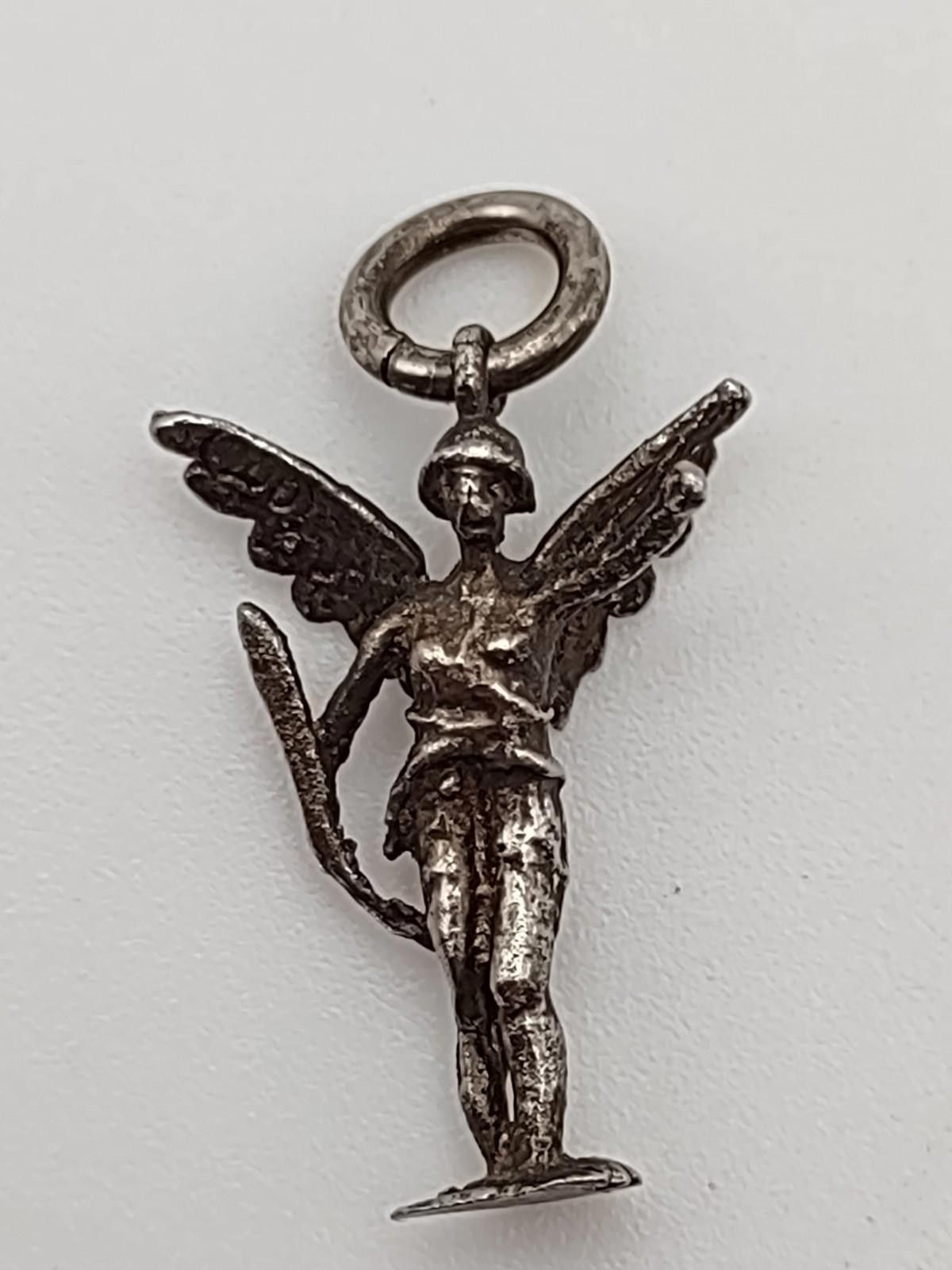 The Unbranded Brand Vintage Sterling Silver Winged Angel Figural Charm Pendant Size ONE SIZE - 1 Thumbnail