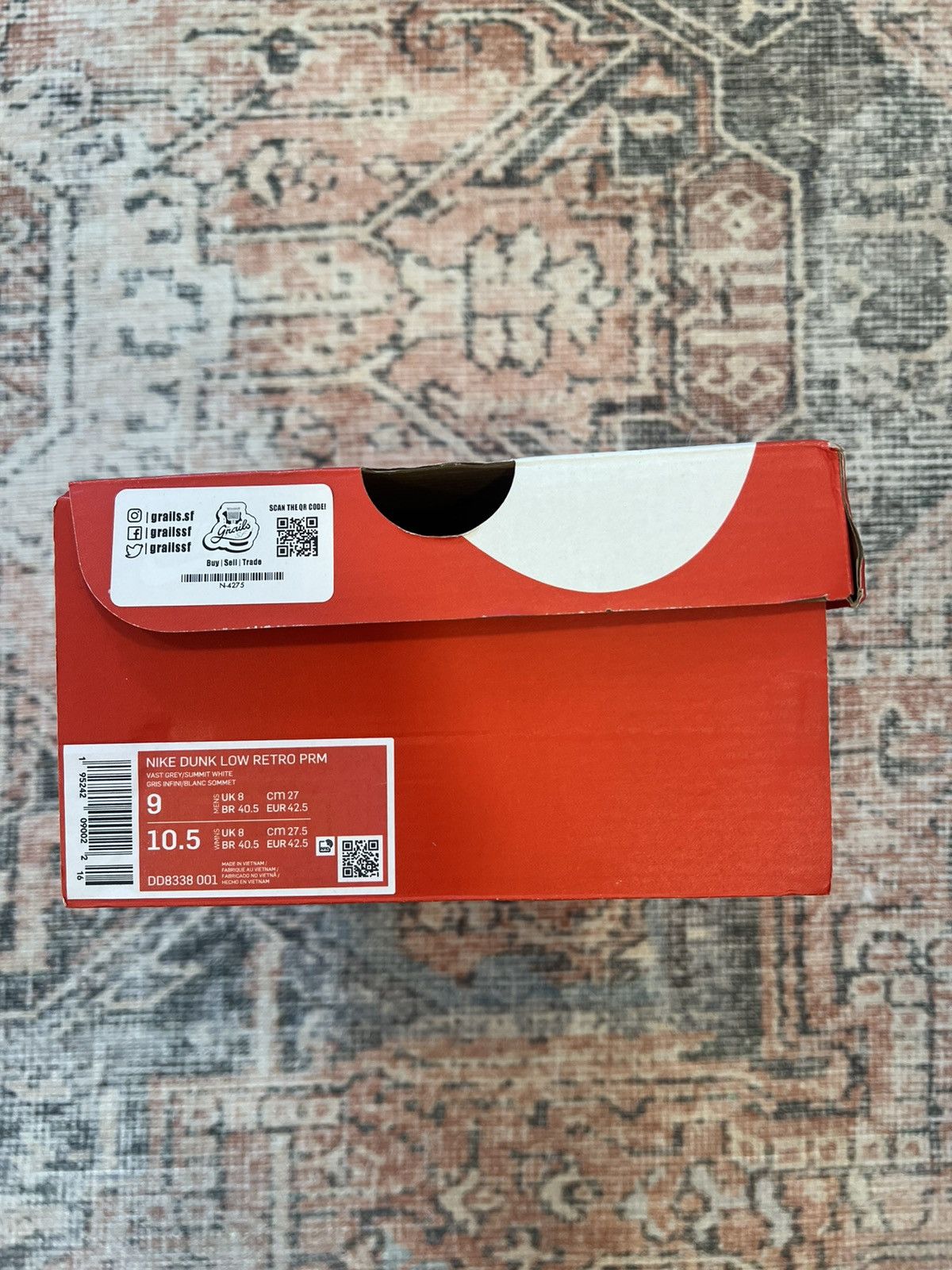 Nike Dunk Low Premium "Vast Grey' Size US 9 / EU 42 - 7 Thumbnail