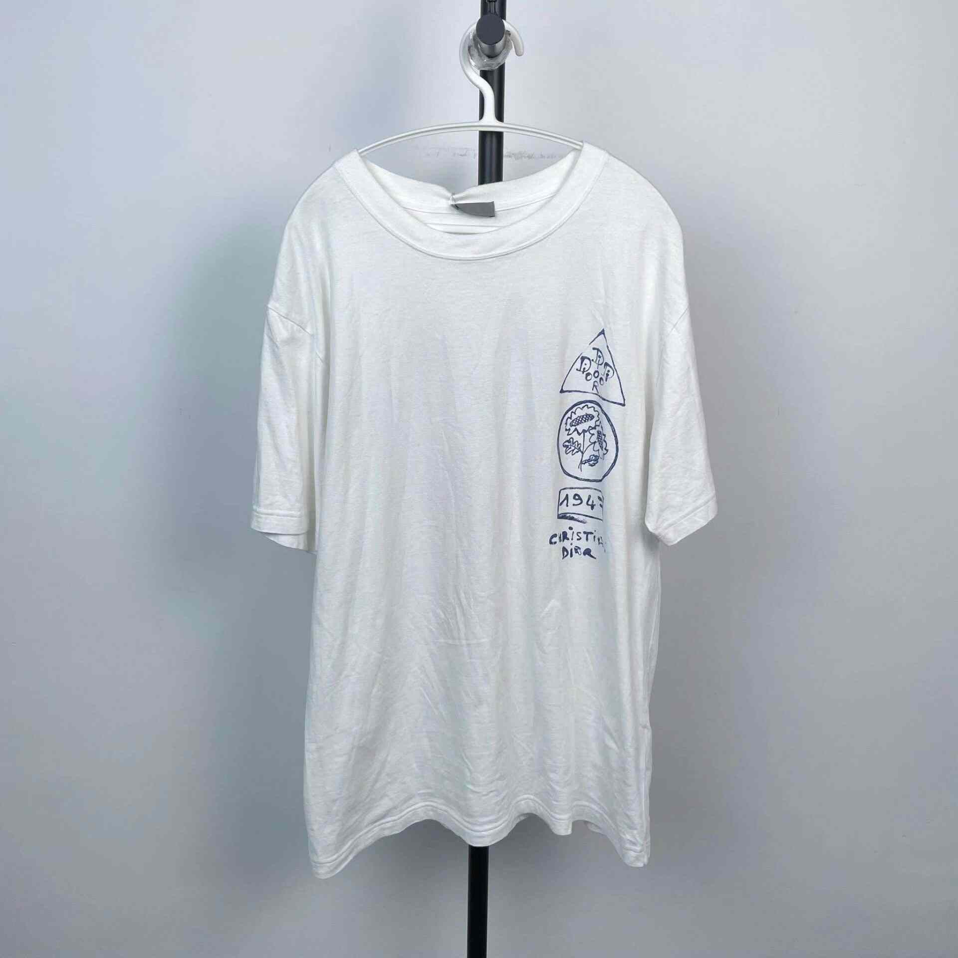Dior Dior White T-Shirt L Women Size L / US 10 / IT 46 - 1 Thumbnail