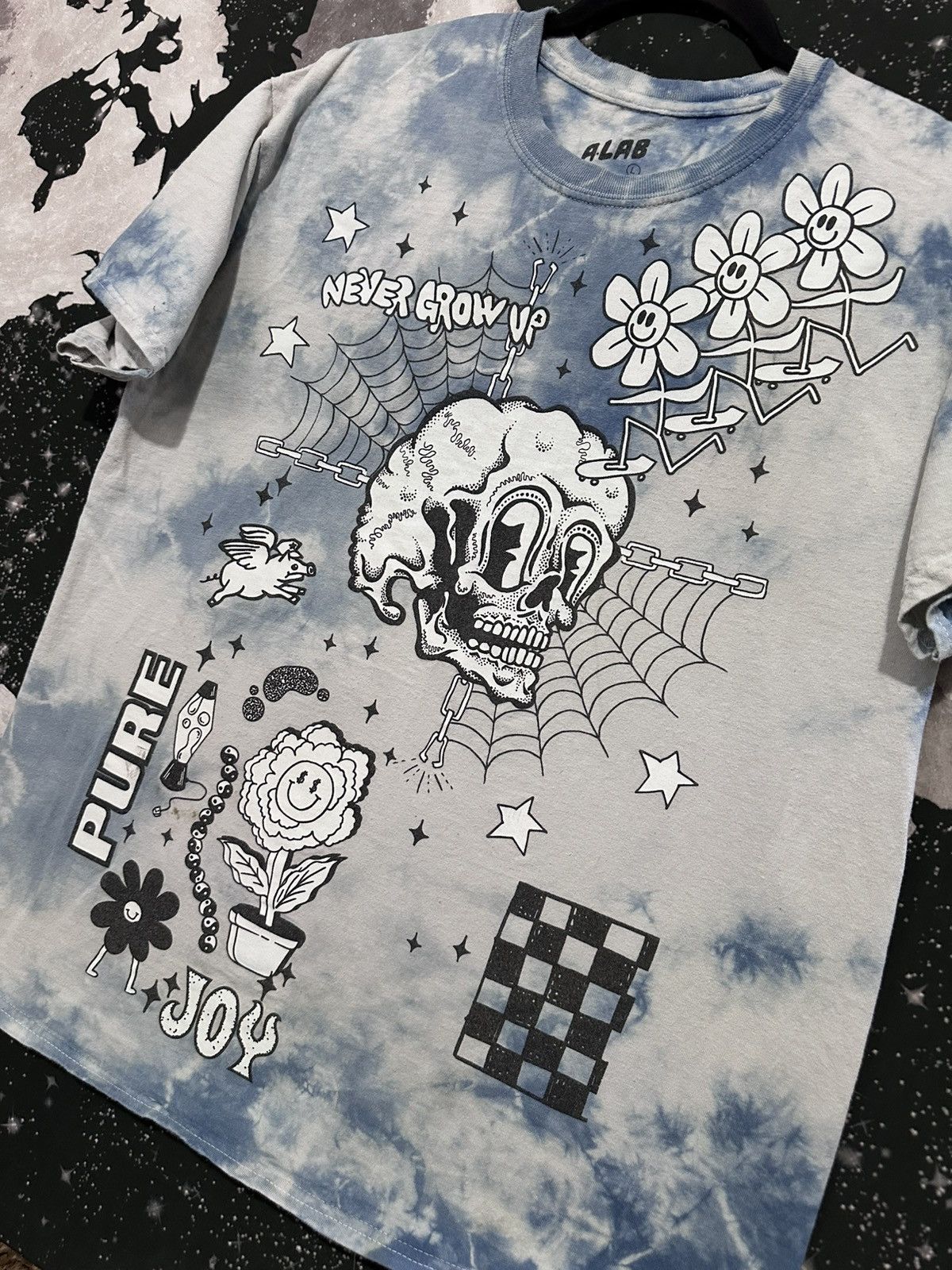 A.LAB A-Lab Never Grow Up Tie-Dye Shirt Size US L / EU 52-54 / 3 - 2 Thumbnail