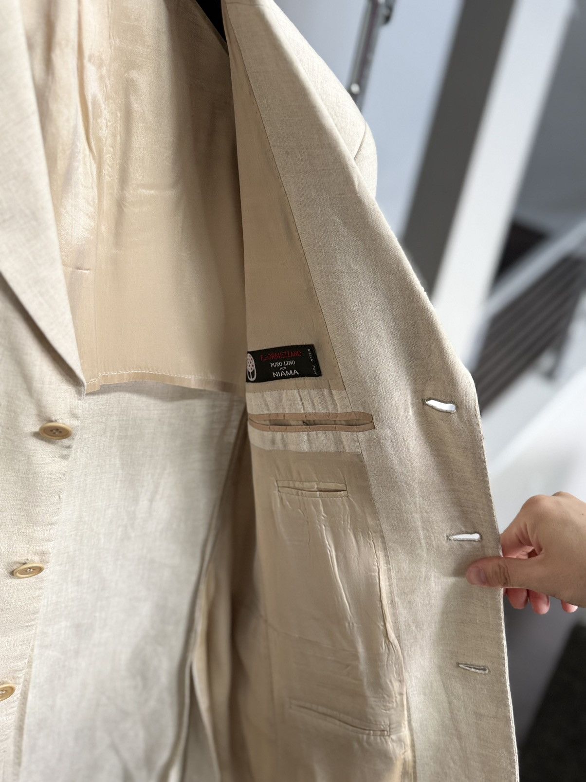 Other Pure Italian Linen Jacket F.lli Mill Tailored Blazer 36R Size 36R - 7 Thumbnail