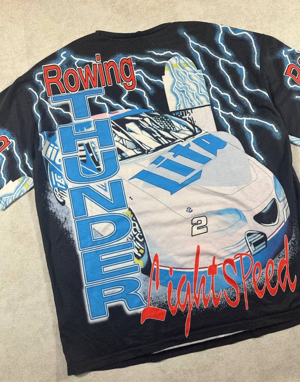 Other Vintage Rowing Thunder Fullprint Y2K Racing Car Tee Size US L / EU 52-54 / 3 - 4 Thumbnail
