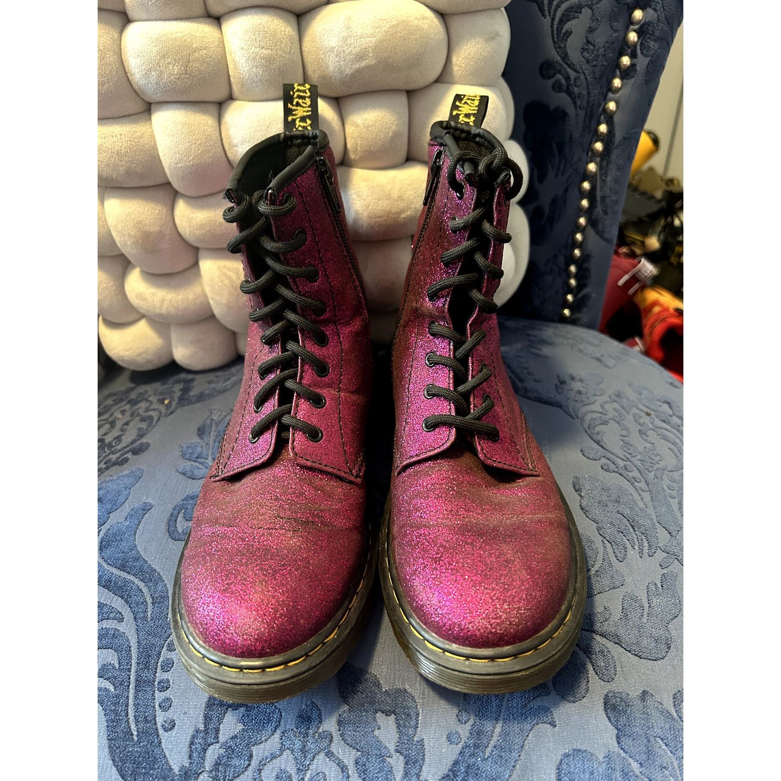 Dr. Martens Dr Martens Magenta Pink Delaney Glitter Size 6/EU 37 Size US 6 / IT 36 - 3 Thumbnail