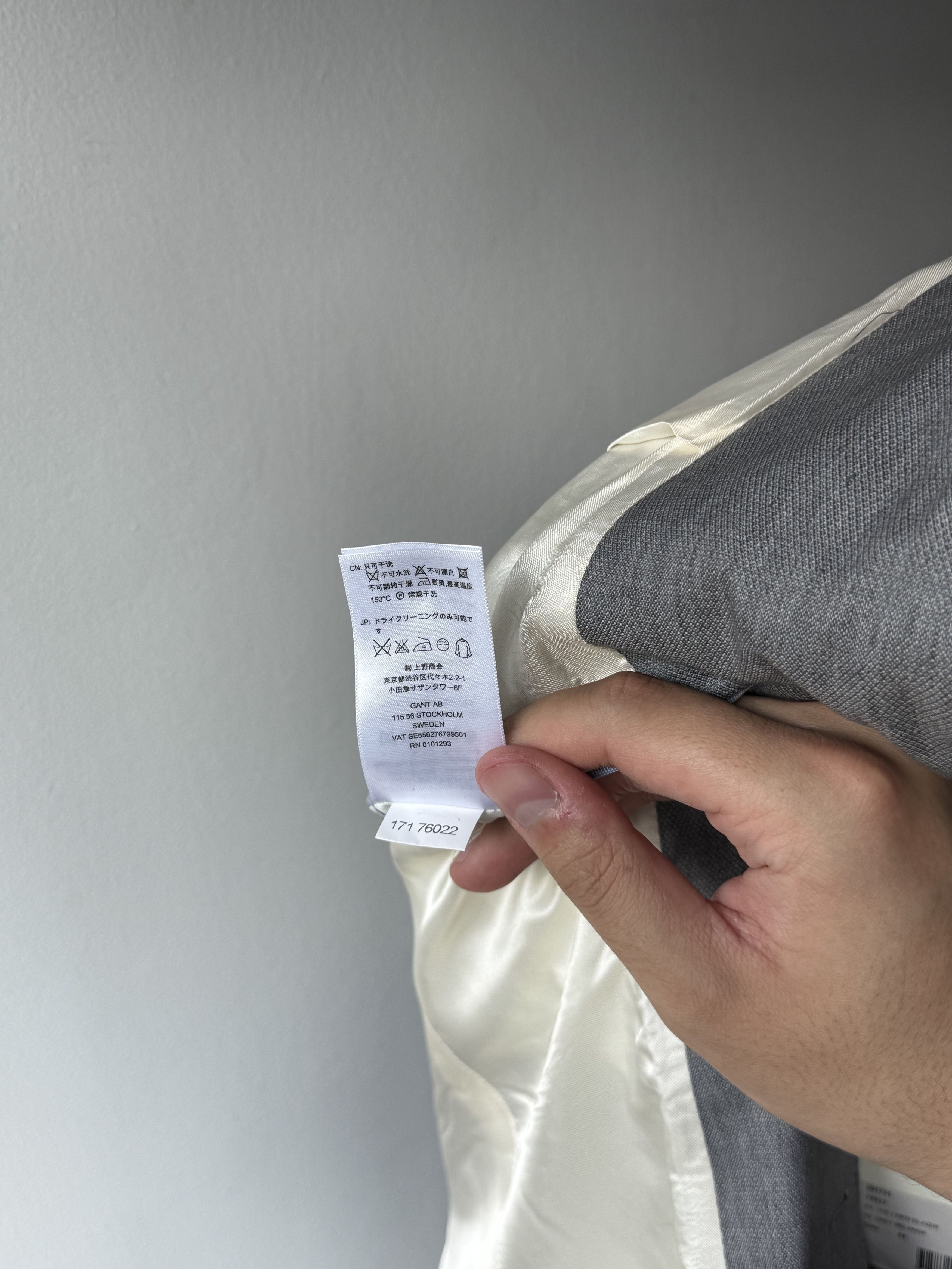 Gant Rugger Gant Rugger Linen/Wool Grey Melange Sport Blazer Coat Jacket Size 44R - 15 Thumbnail