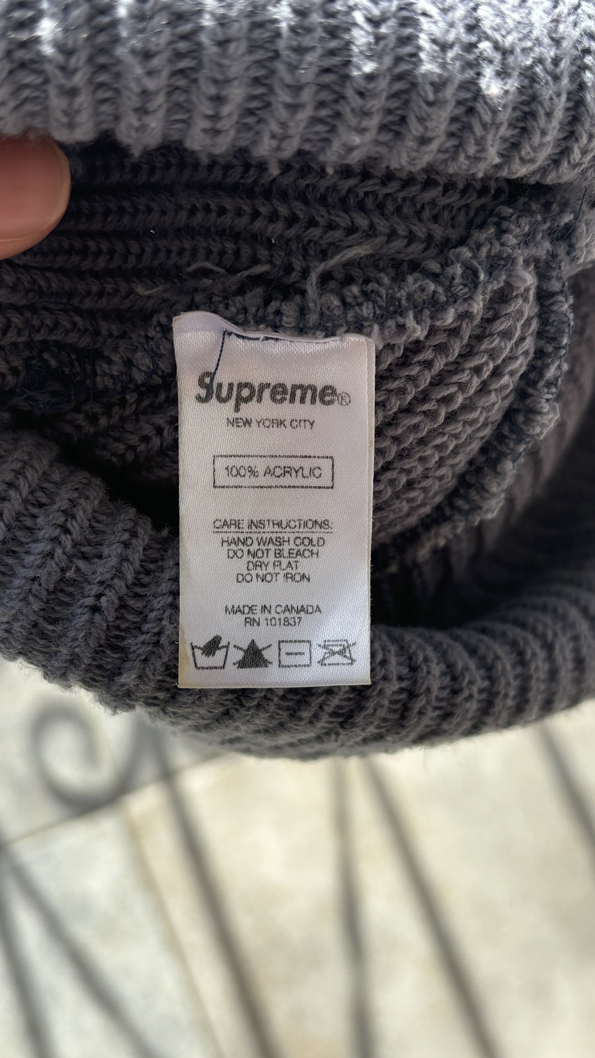 Supreme Supreme Loose Gauge Beanie (FW18) Slate Blue Size ONE SIZE - 3 Thumbnail
