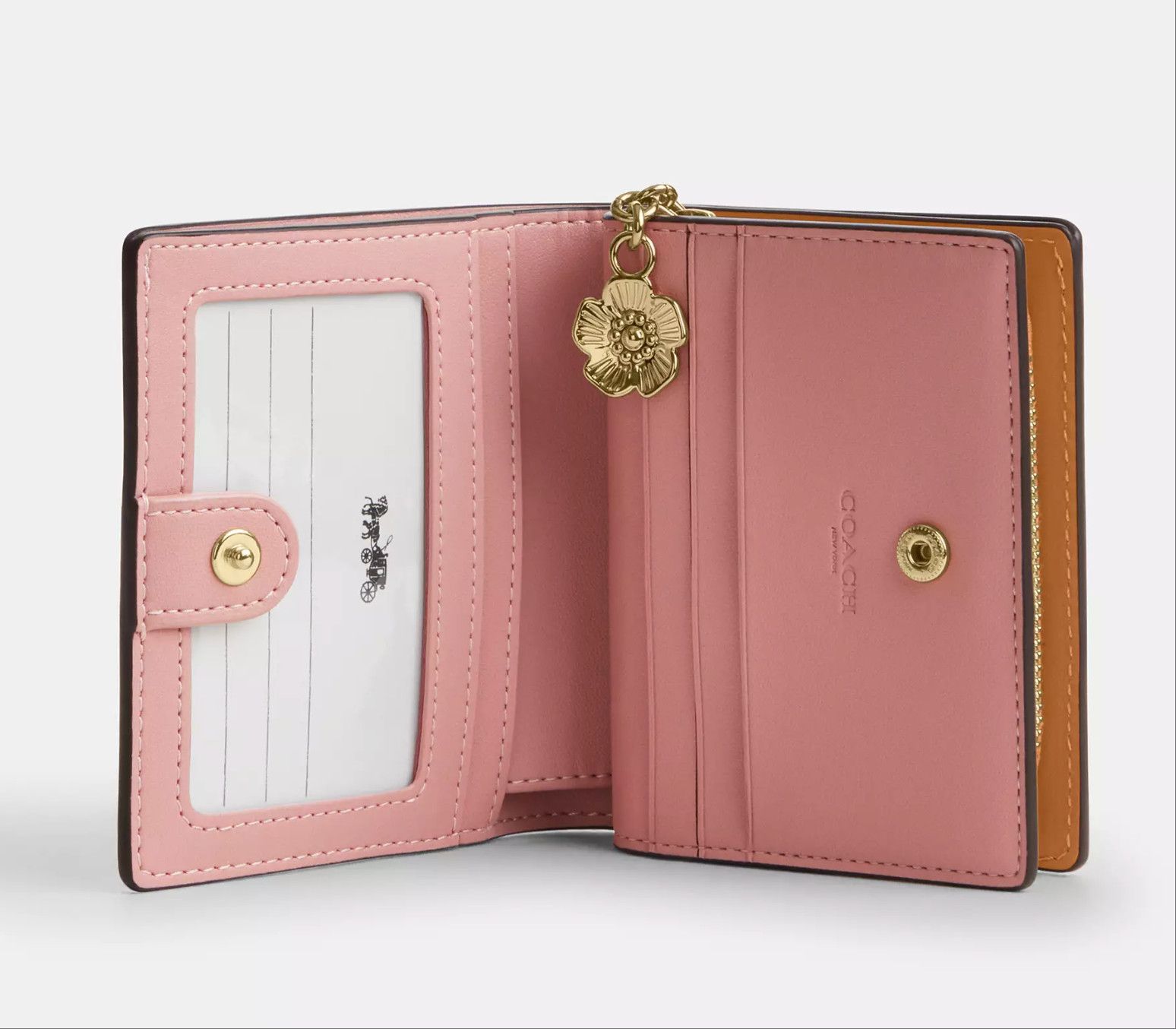 Coach Snap Wallet In Signature Canvas With Charm CEC34 Size ONE SIZE - 10 Thumbnail